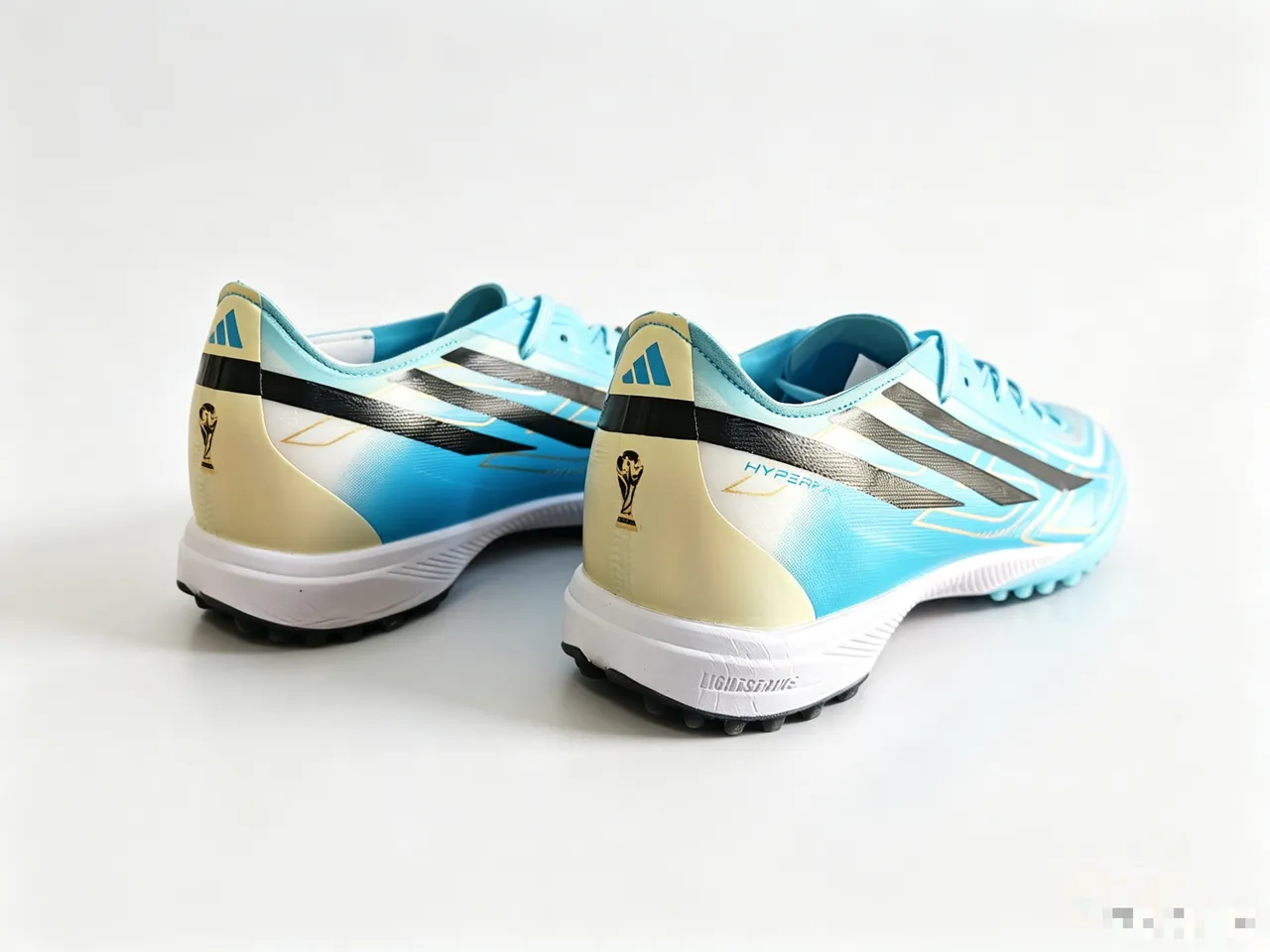Adidas F50 Blue Black Low-Cut Synthetic Upper Molded Studs Turf Soccer Shoes