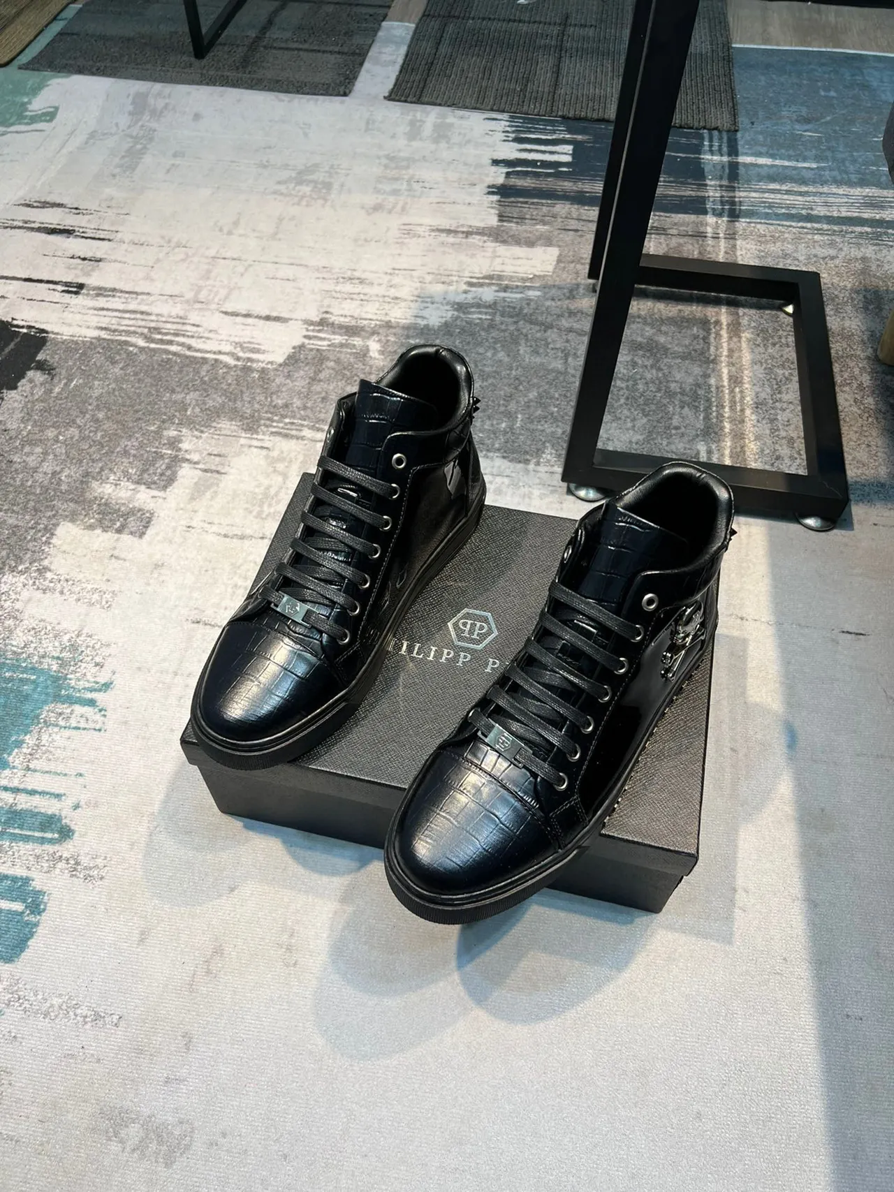 Philipp Plein Skull High-Top Black Lifestyle Sneakers