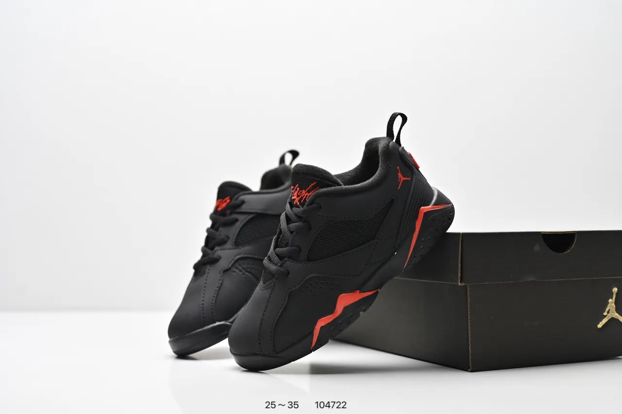 Air Jordan Black Orange Low-Top Layered Synthetic/mesh Upper Sneakers