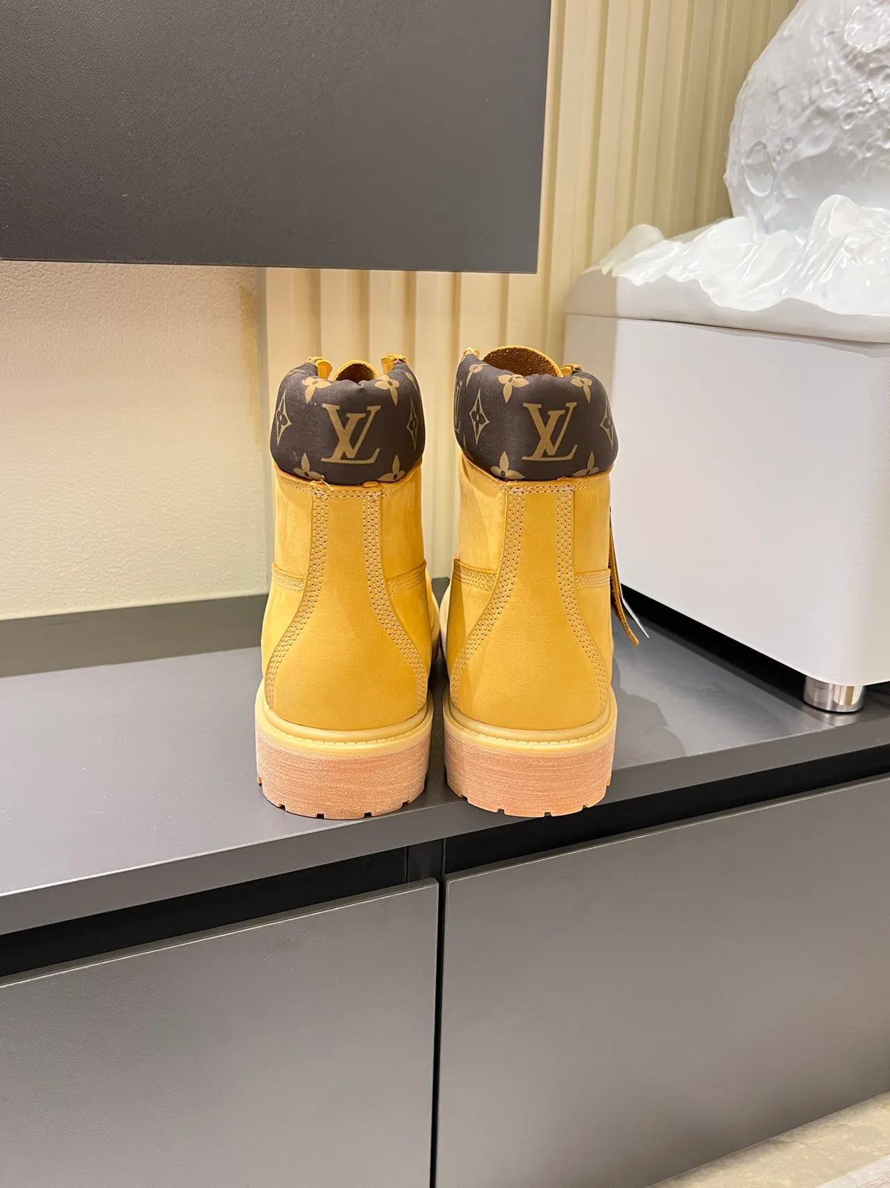 Timberland Premium 6-Inch Mustard Yellow Nubuck Work Boots