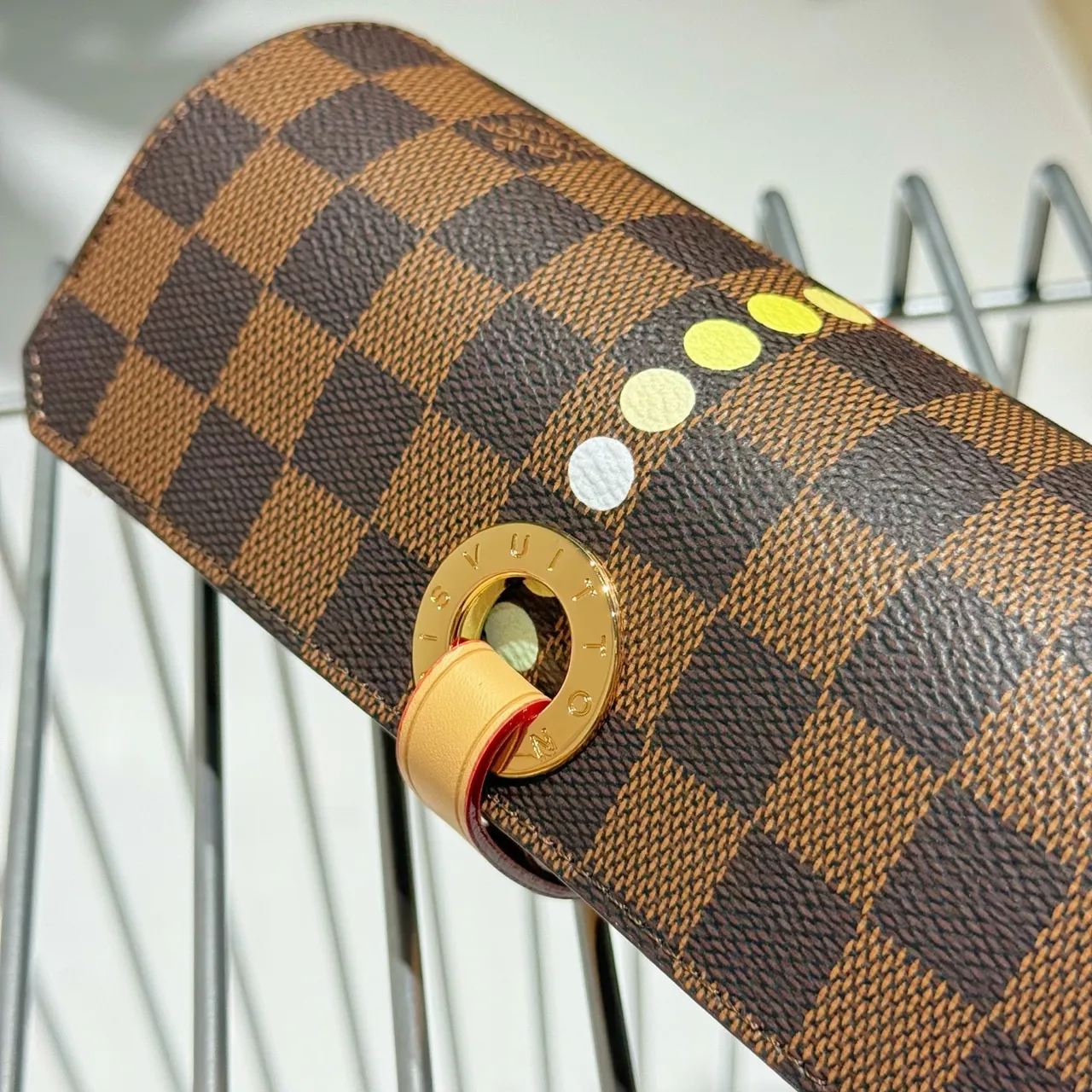 Louis Vuitton Brown Gold Cylindrical Rigid Case Damier Ebène Canvas Tote Bag