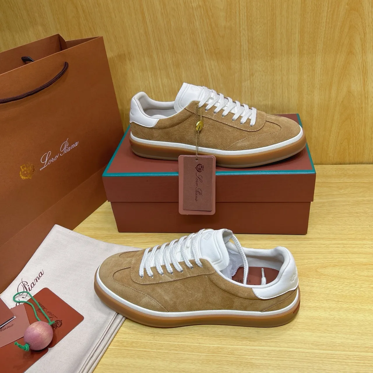 Loro Piana Suede Low-Top Lifestyle Sneakers