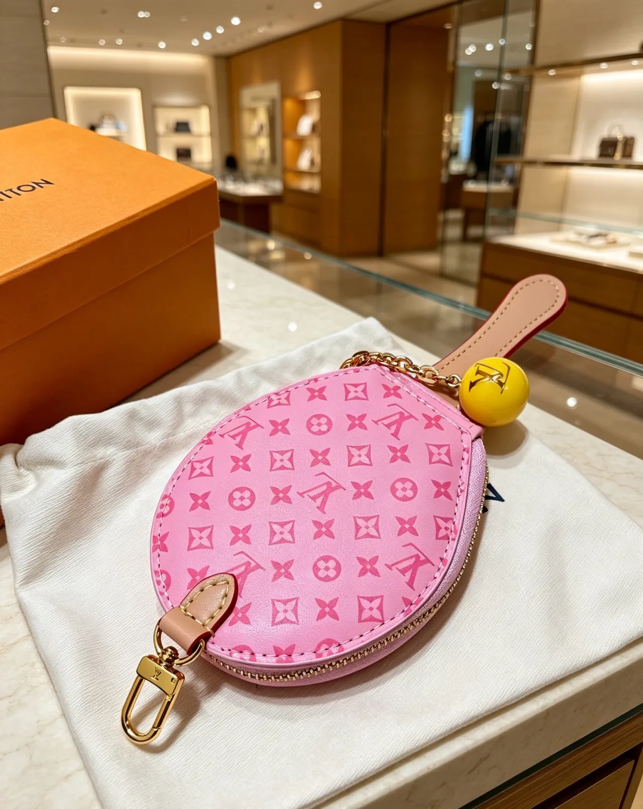 Louis Vuitton Ping Pong Monogram Pink Coin Purse