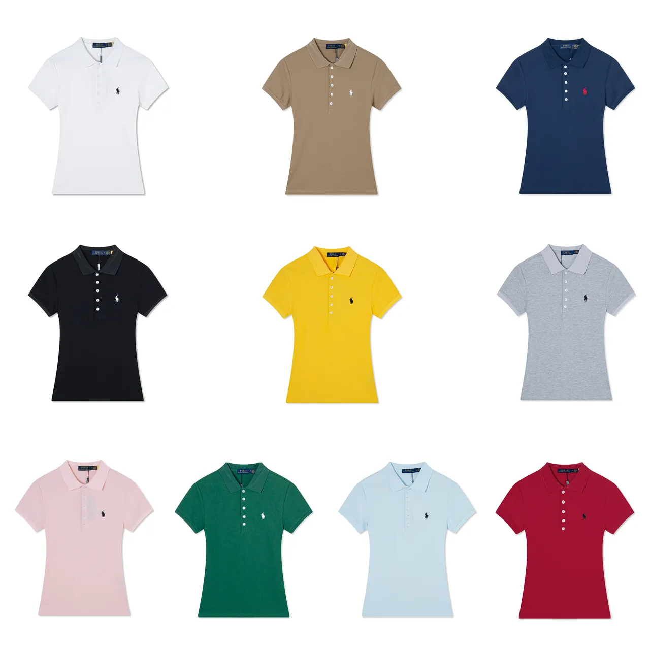 Polo Ralph Lauren White Embroidered Logo Polo Shirt