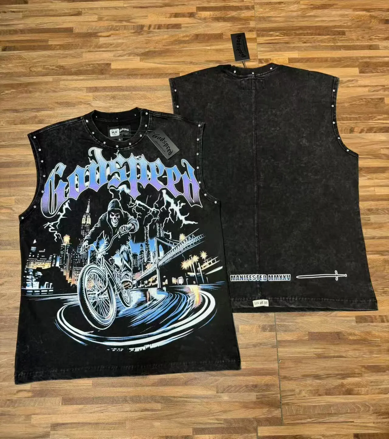 Godspeed Studded Graphic Vest Top