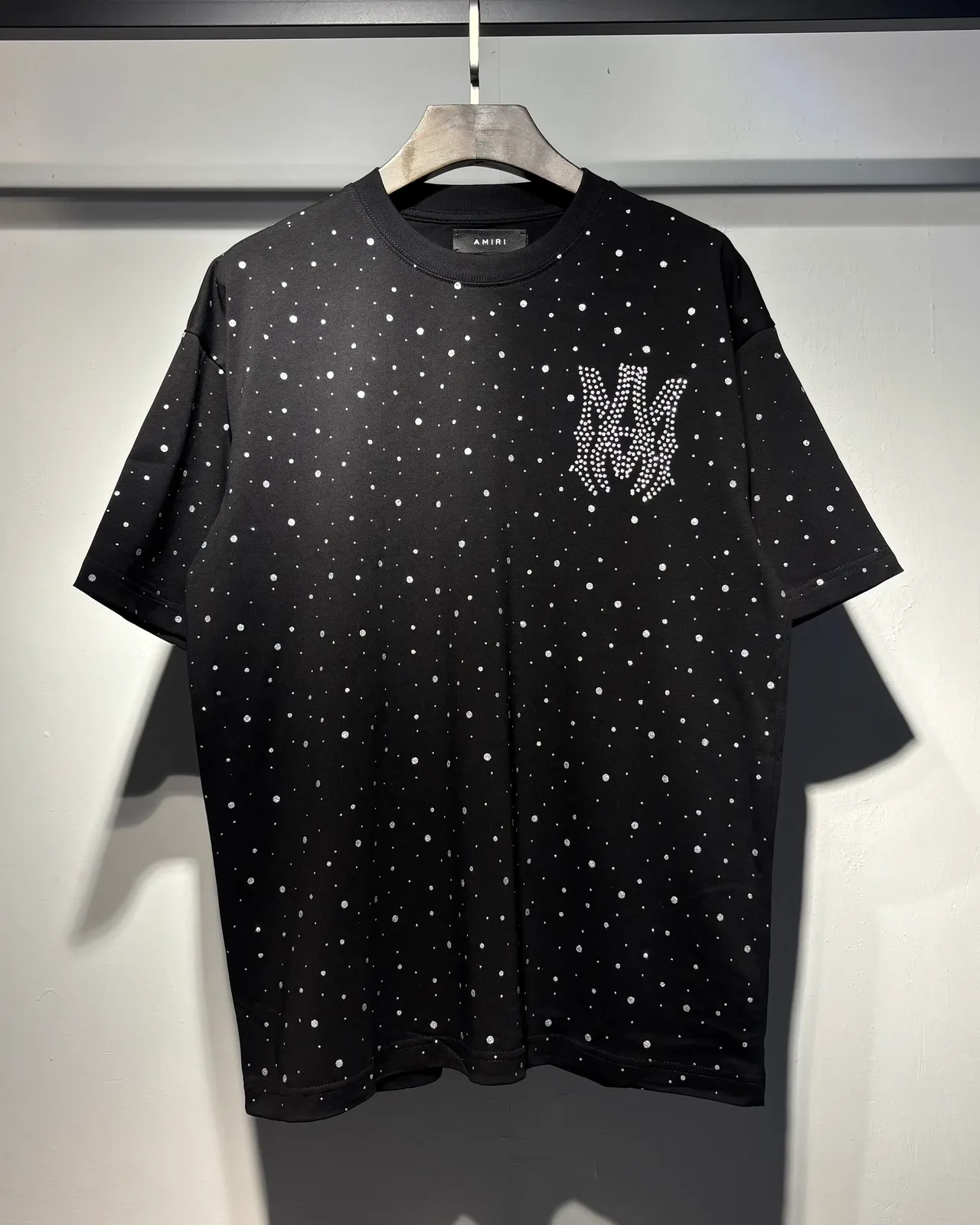 Amiri Rhinestone Dot Print Monogram T-Shirt