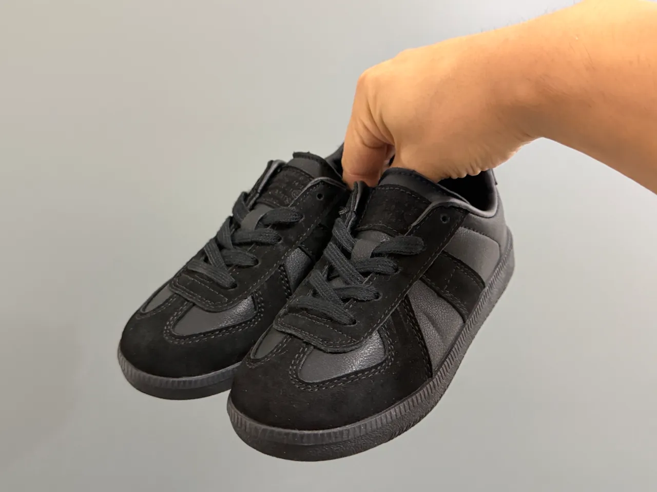 Black and White Panelled Suede Lifestyle Sneakers