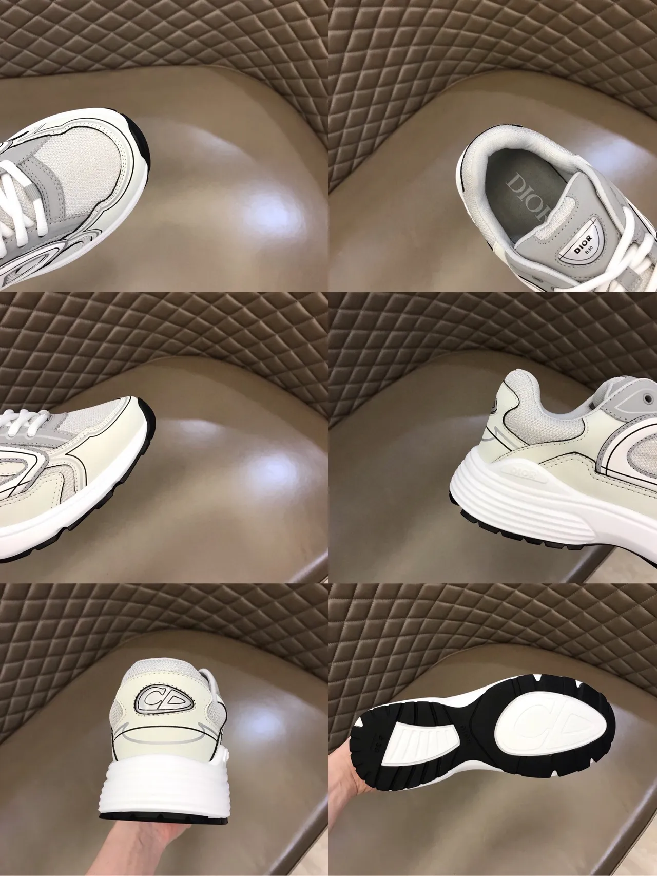 Dior B23 Embroidered CD Monogram Off-White Lifestyle Sneakers