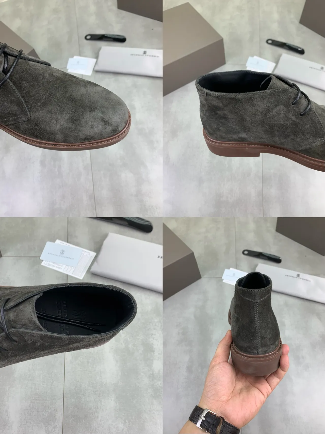 Gray Suede Chukka Ankle Boots