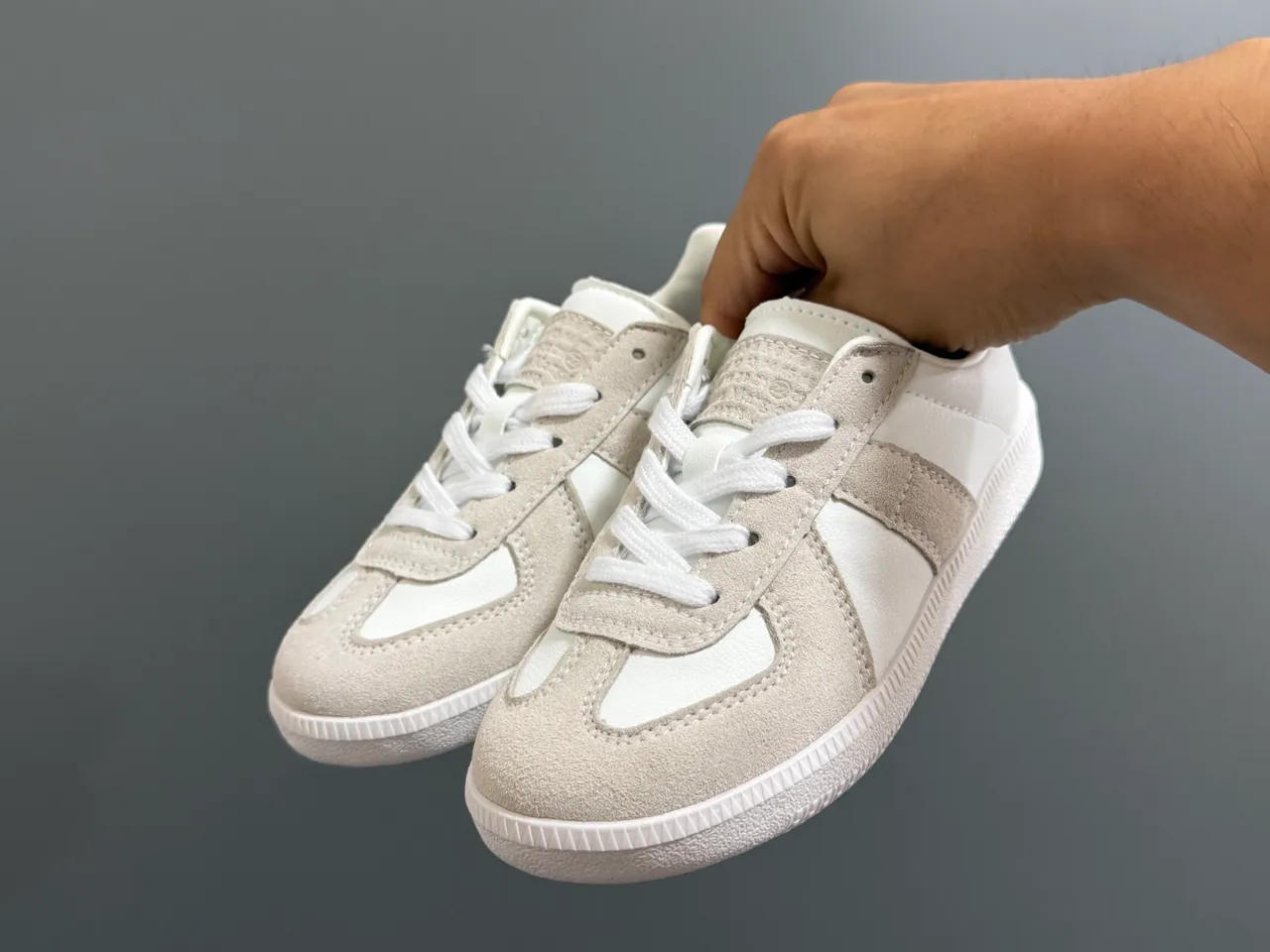 Black and White Panelled Suede Lifestyle Sneakers