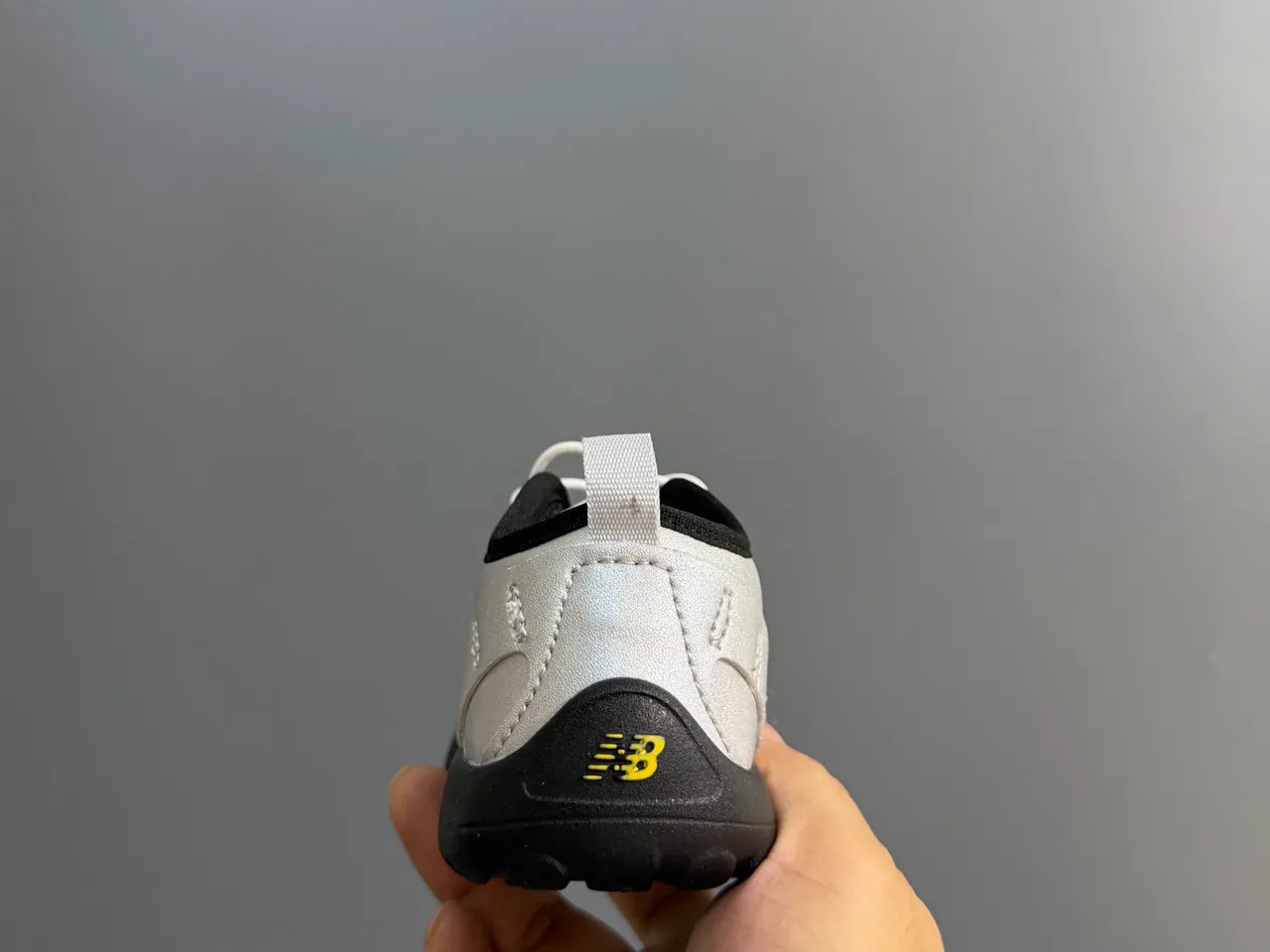 New Balance Silver Black Wide-Fit Vibram Sole Sneakers