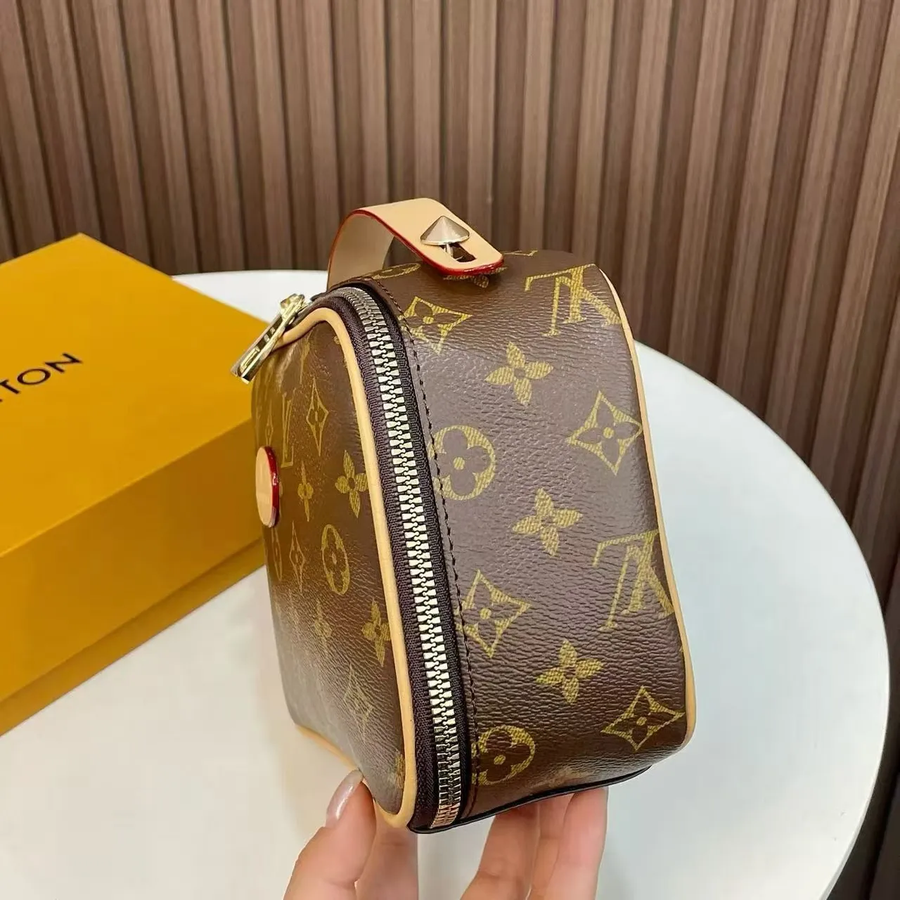 Louis Vuitton Monogram Canvas Structured Top Handle Boston Bag