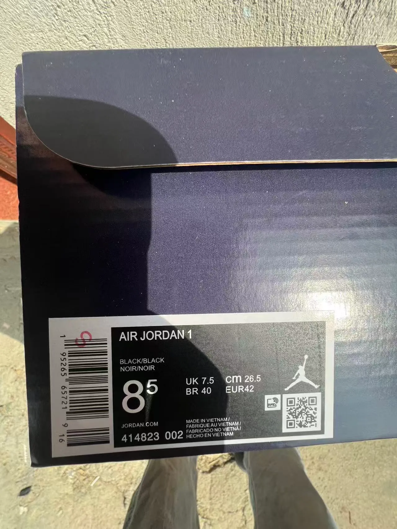Air Jordan 1 Monochrome Black High-Top Basketball Shoes