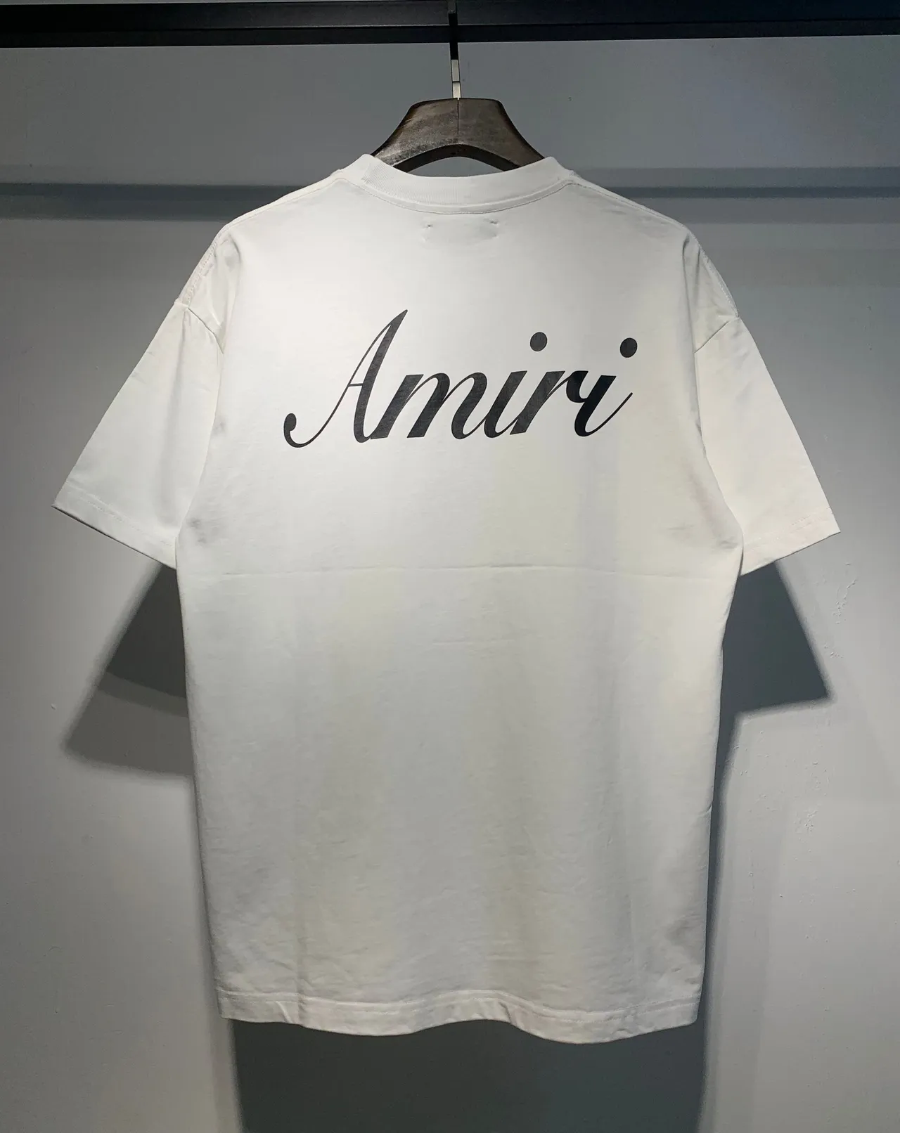 Amiri Script Logo Black and White Oversized T-Shirt