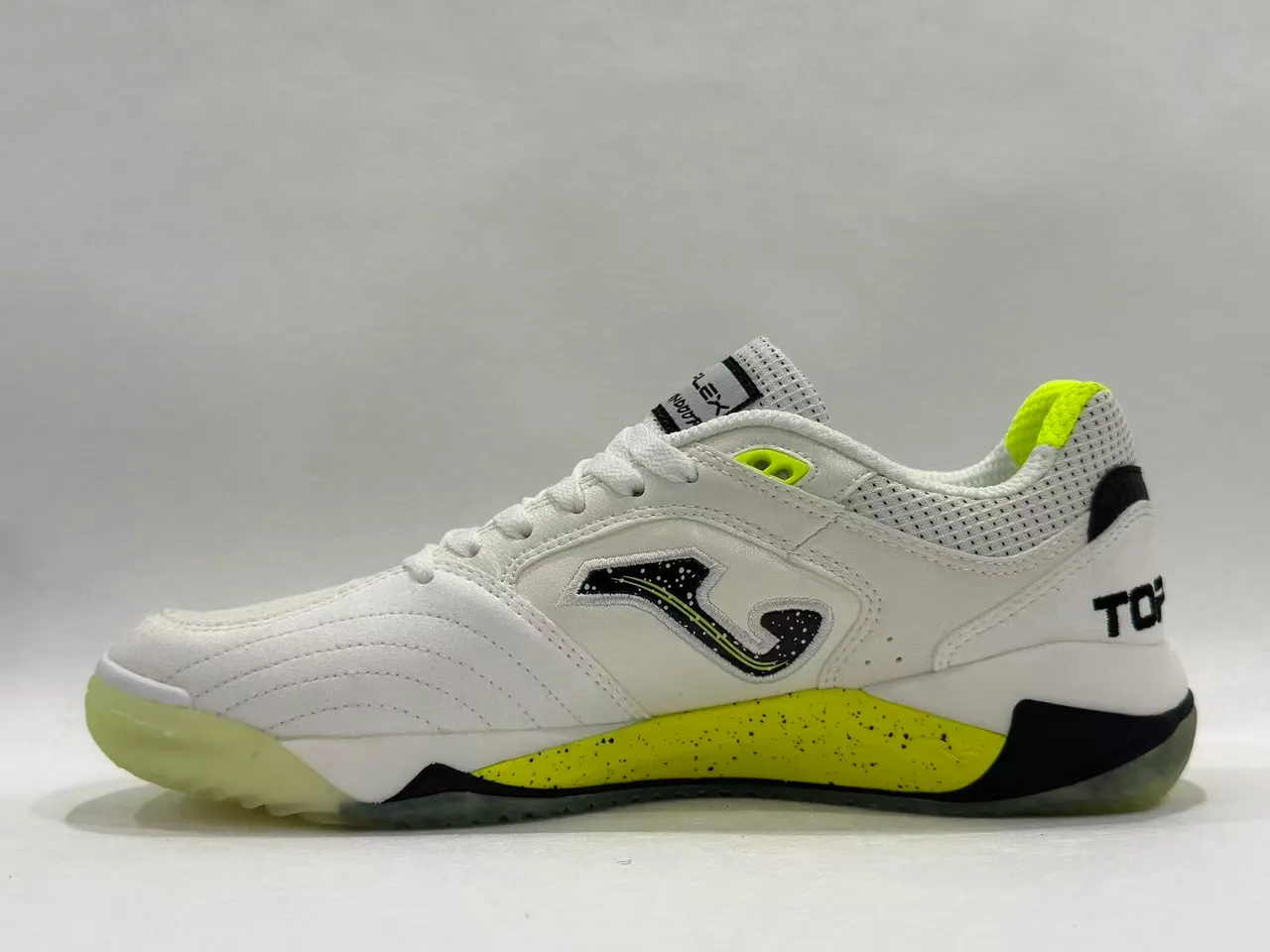 Joma White Yellow Low-Top Lace-Up Perforated Mesh Upper Sneakers
