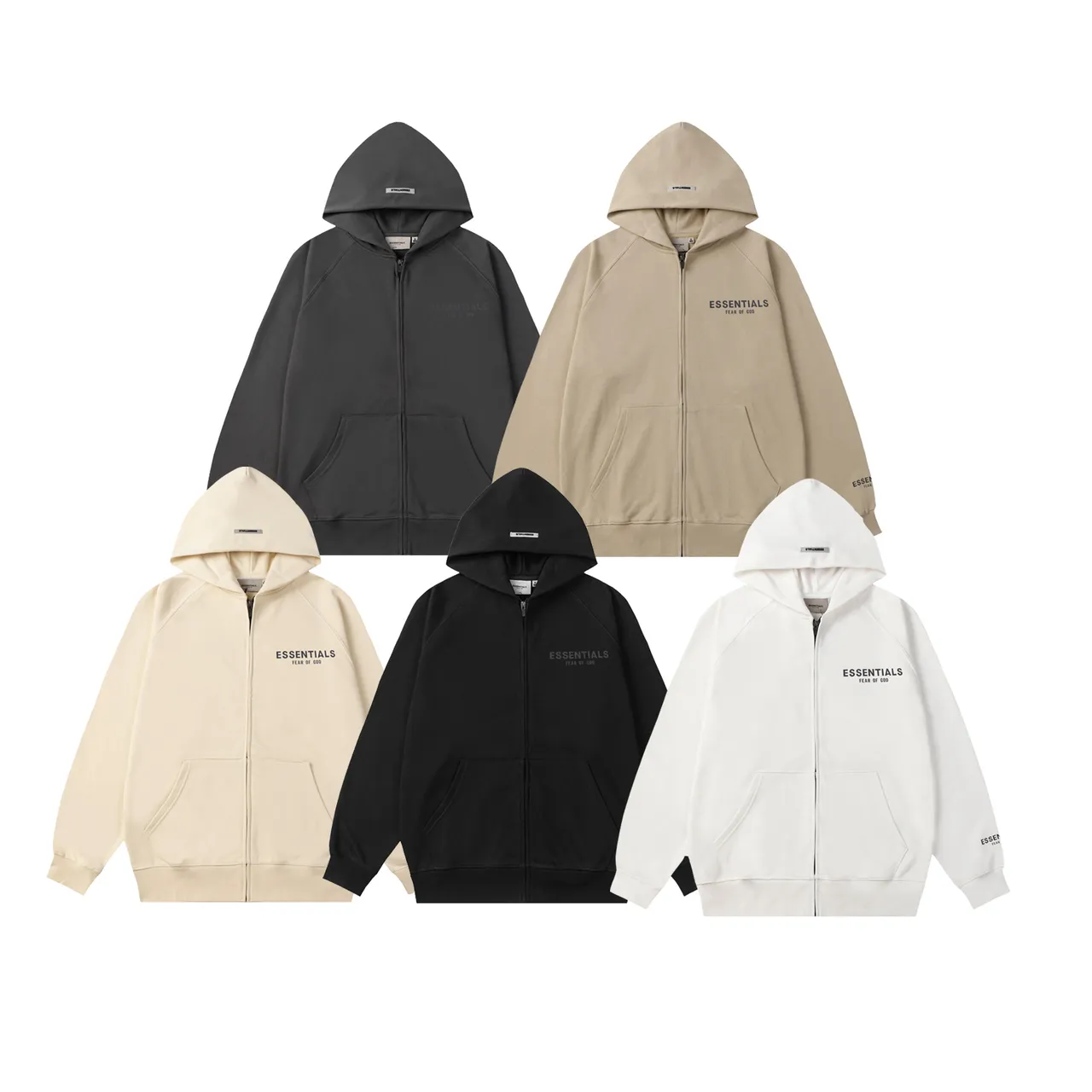 Fear of God Essentials Full-Zip Raglan Hoodie