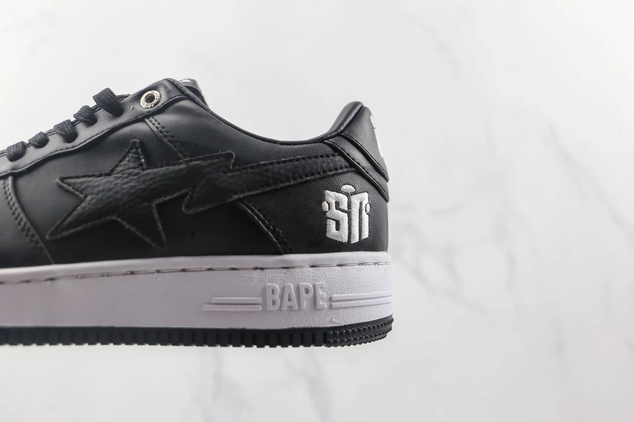 A Bathing Ape BAPE STA Black and White Lifestyle Sneakers