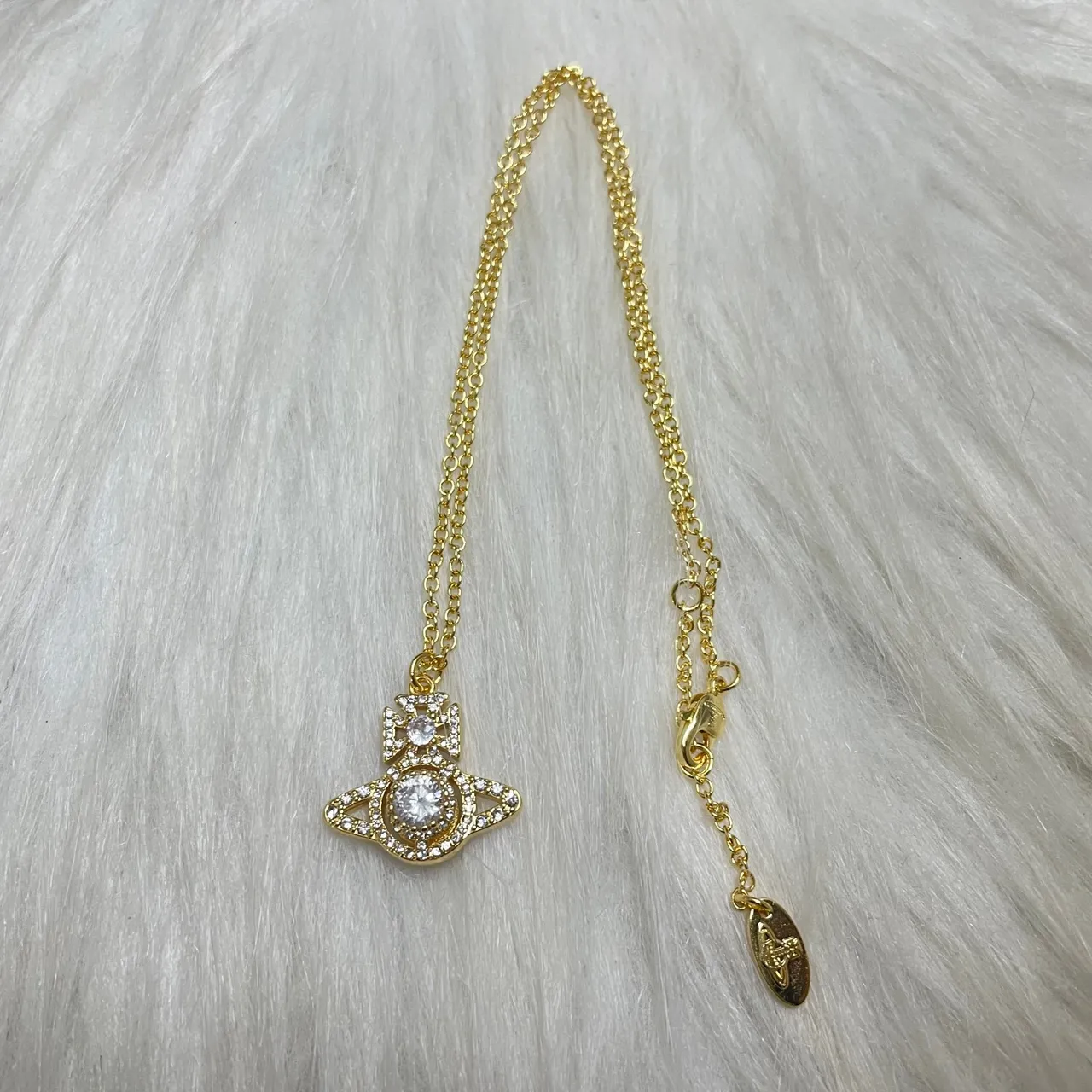 Vivienne Westwood Orb Crystal Pendant Necklace