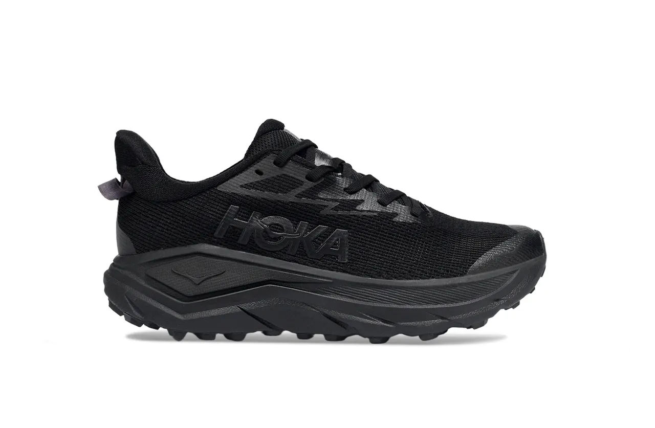 Hoka Black Gray Monochrome Engineered Knit Upper Running Shoes