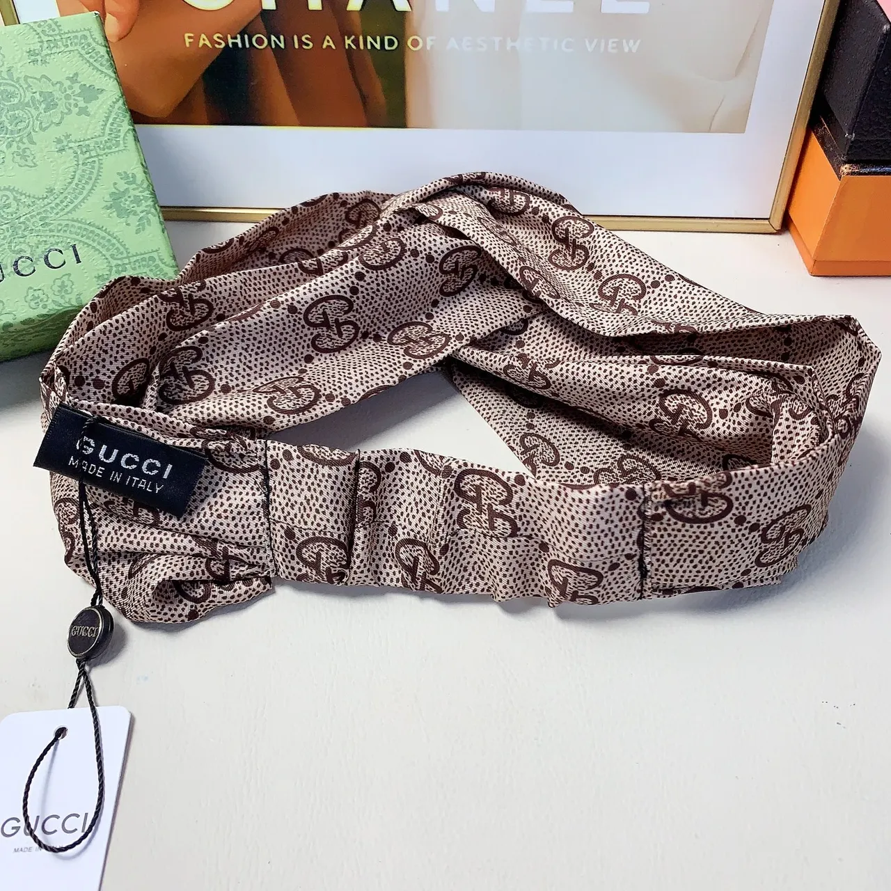 Gucci Interlocking GG Monogram Silk Scarf