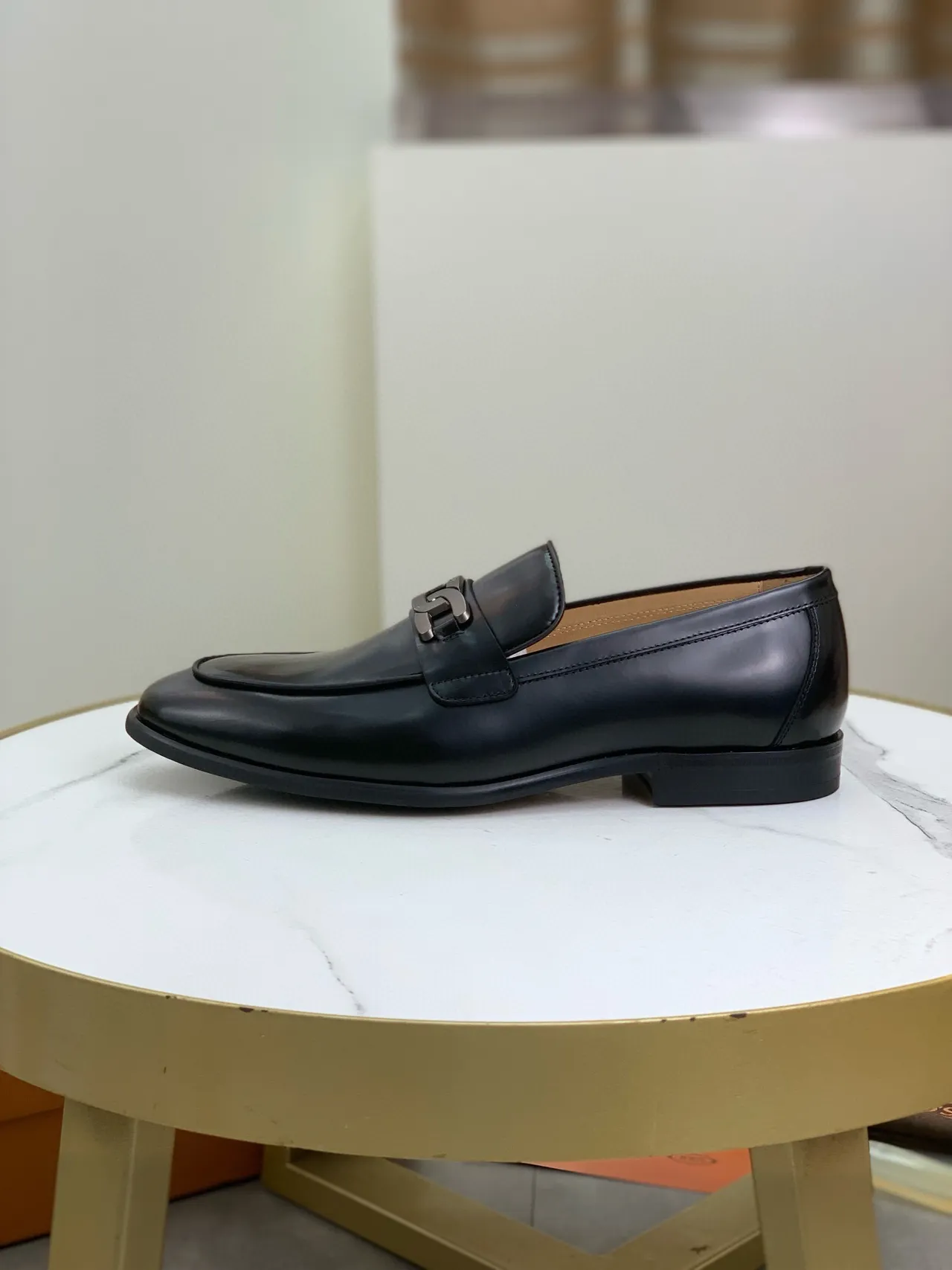 Tod's Horsebit Loafer Black Leather Slip-On Loafers