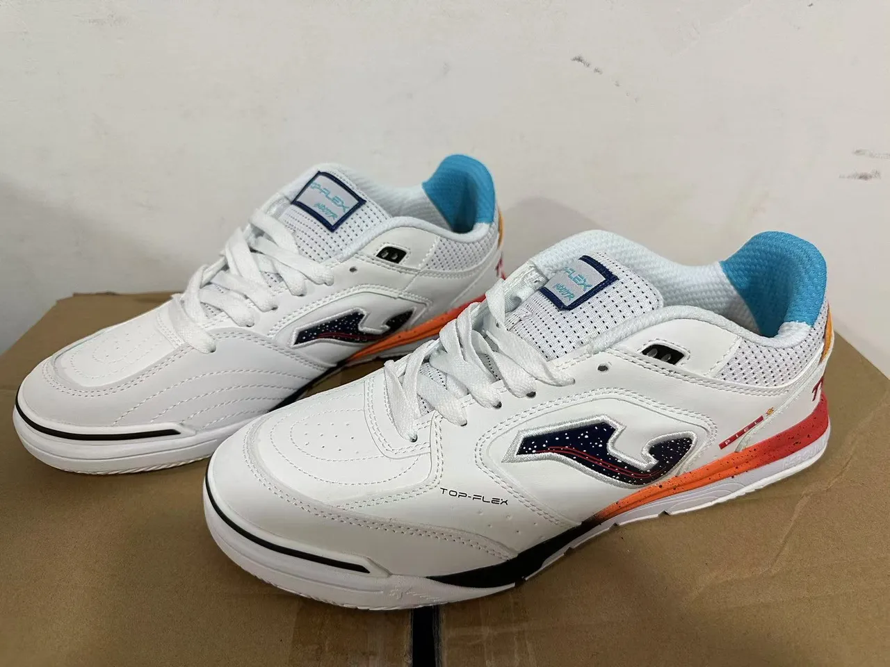 Joma Top-Flex White Neon Yellow Teal Lifestyle Sneakers