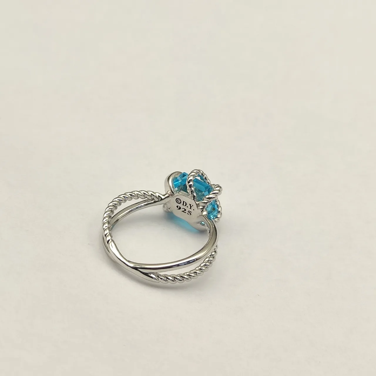 Tiffany & Co. Knot Blue Topaz and Diamond Ring