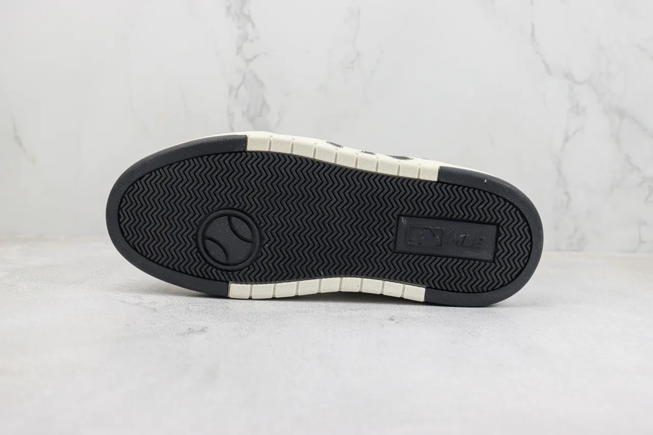 New Era Beige Black Platform Sole Interlocking NY Logo Lifestyle Sneakers