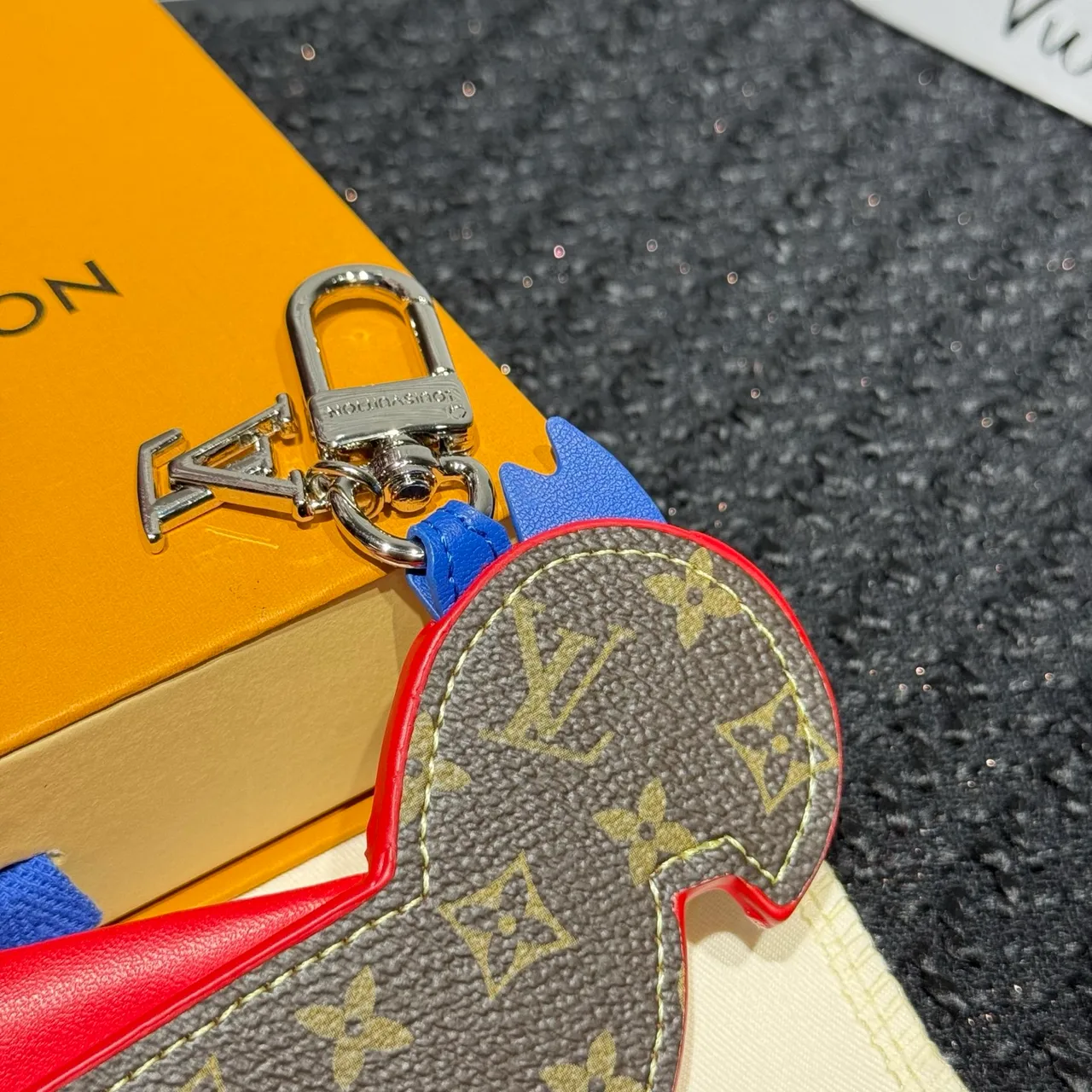 Louis Vuitton Red Multicolor Parrot-Shaped Monogram Leather Handbag