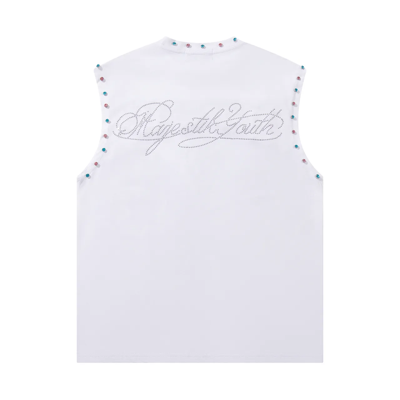 MAJESTIK Graphic-Print Rhinestone-Embellished Sleeveless Vest Top