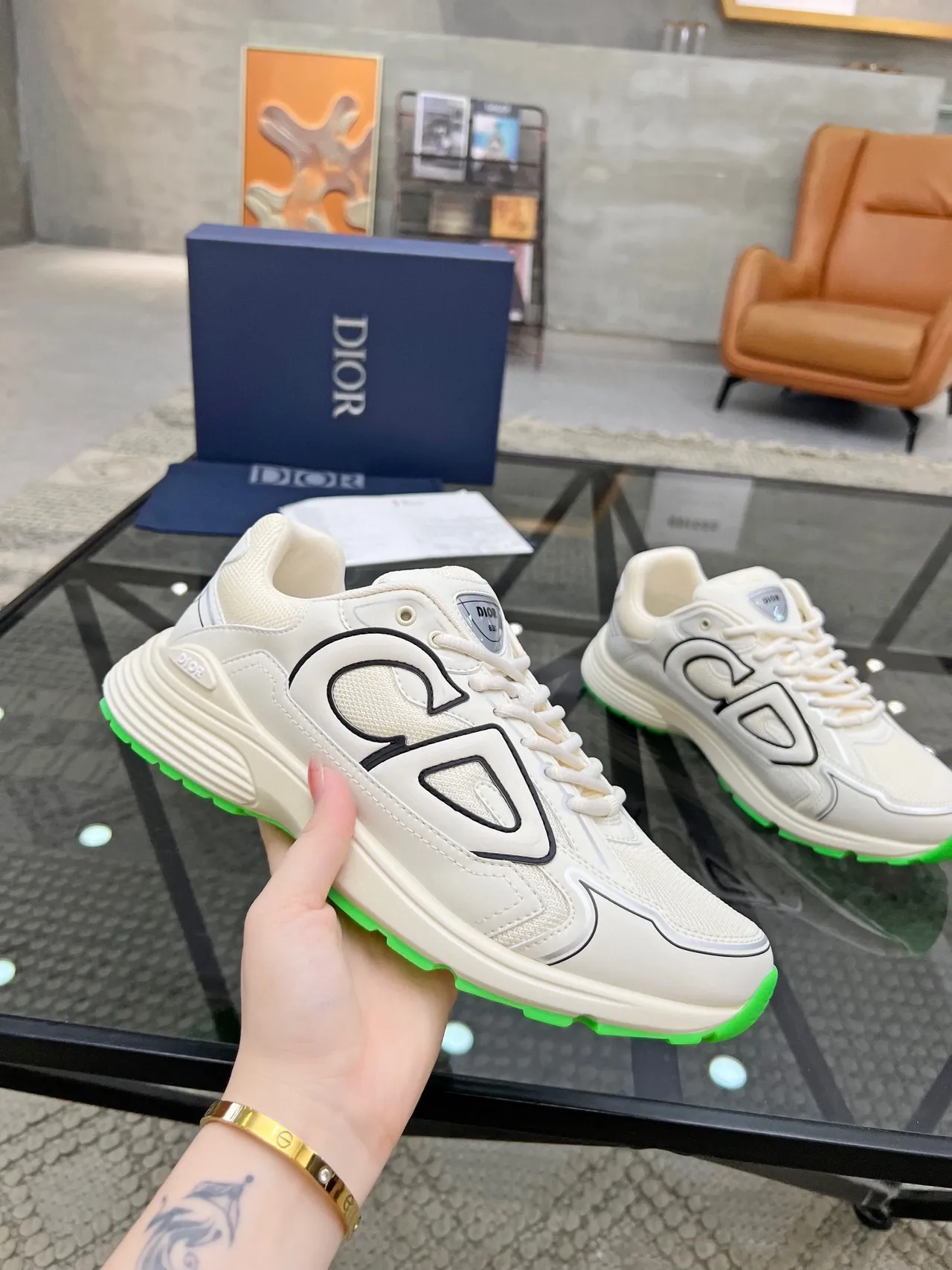 Dior B23 Oversized CD Logo Chunky Sneakers