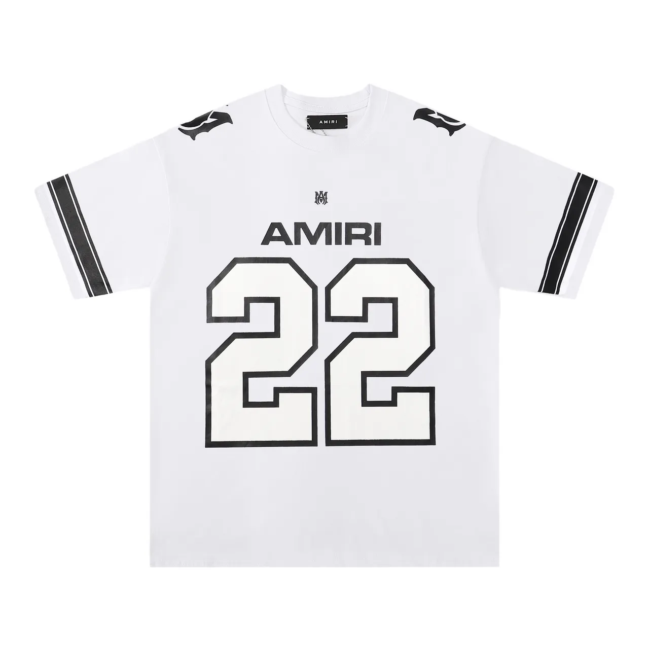 Amiri Red White Oversized Fit Athletic Stripe Sleeves Jersey