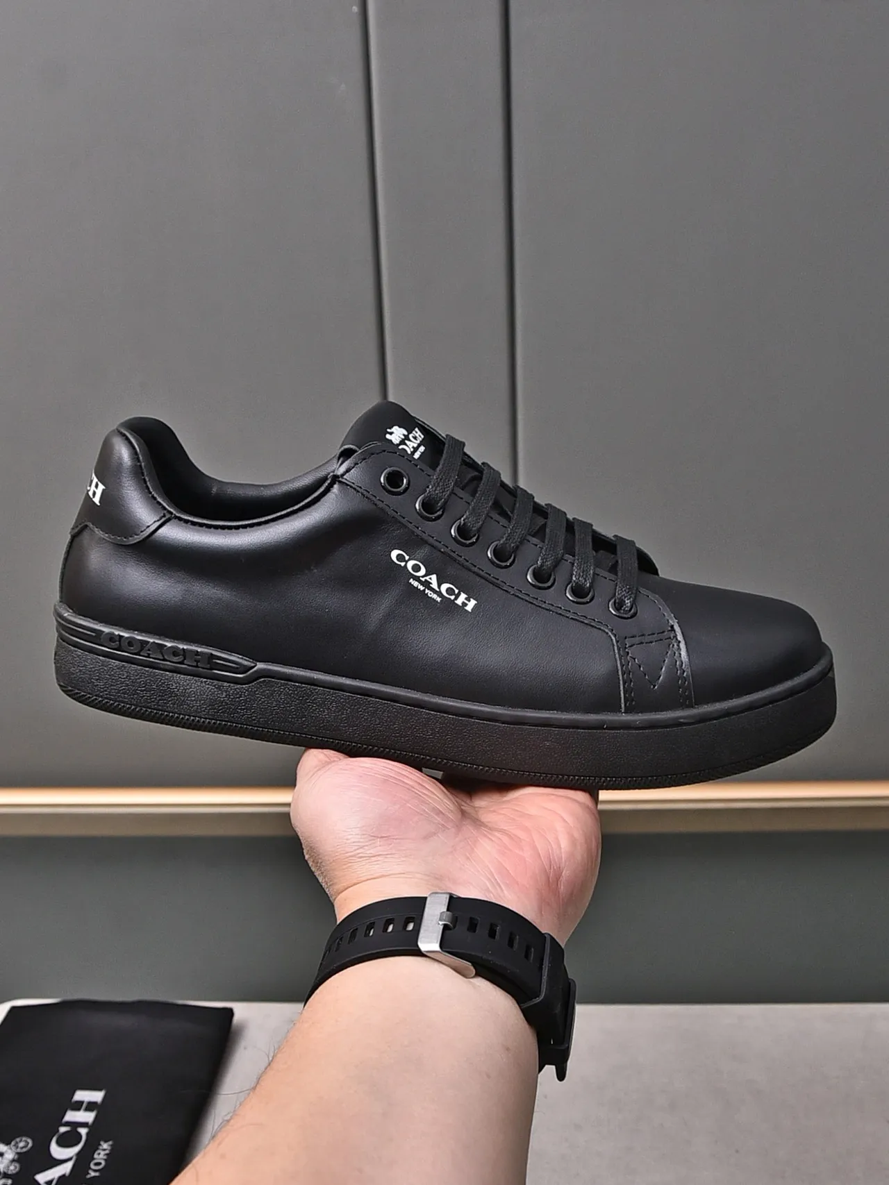 Coach Black Leather Lifestyle Sneakers