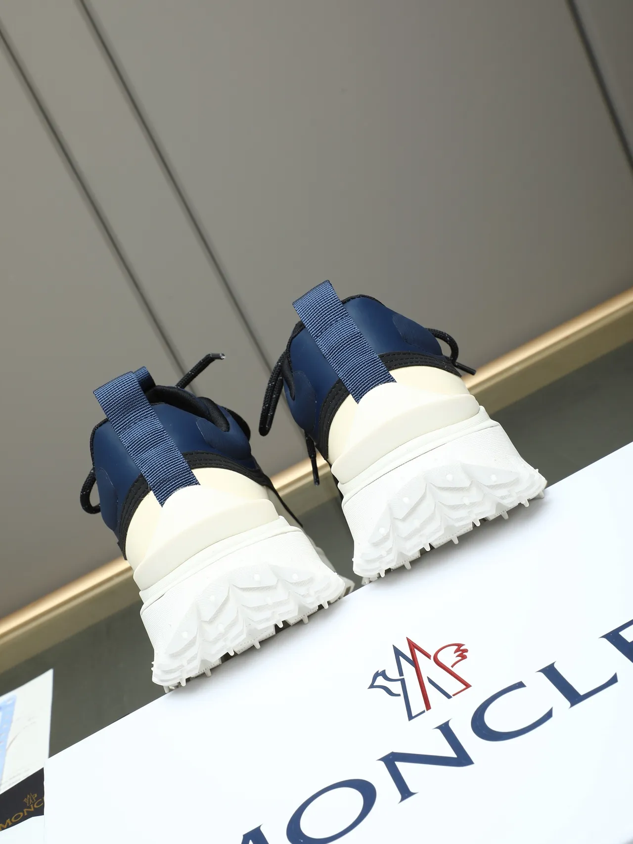 Moncler Navy and Cream Chunky Sole Lifestyle Sneaker