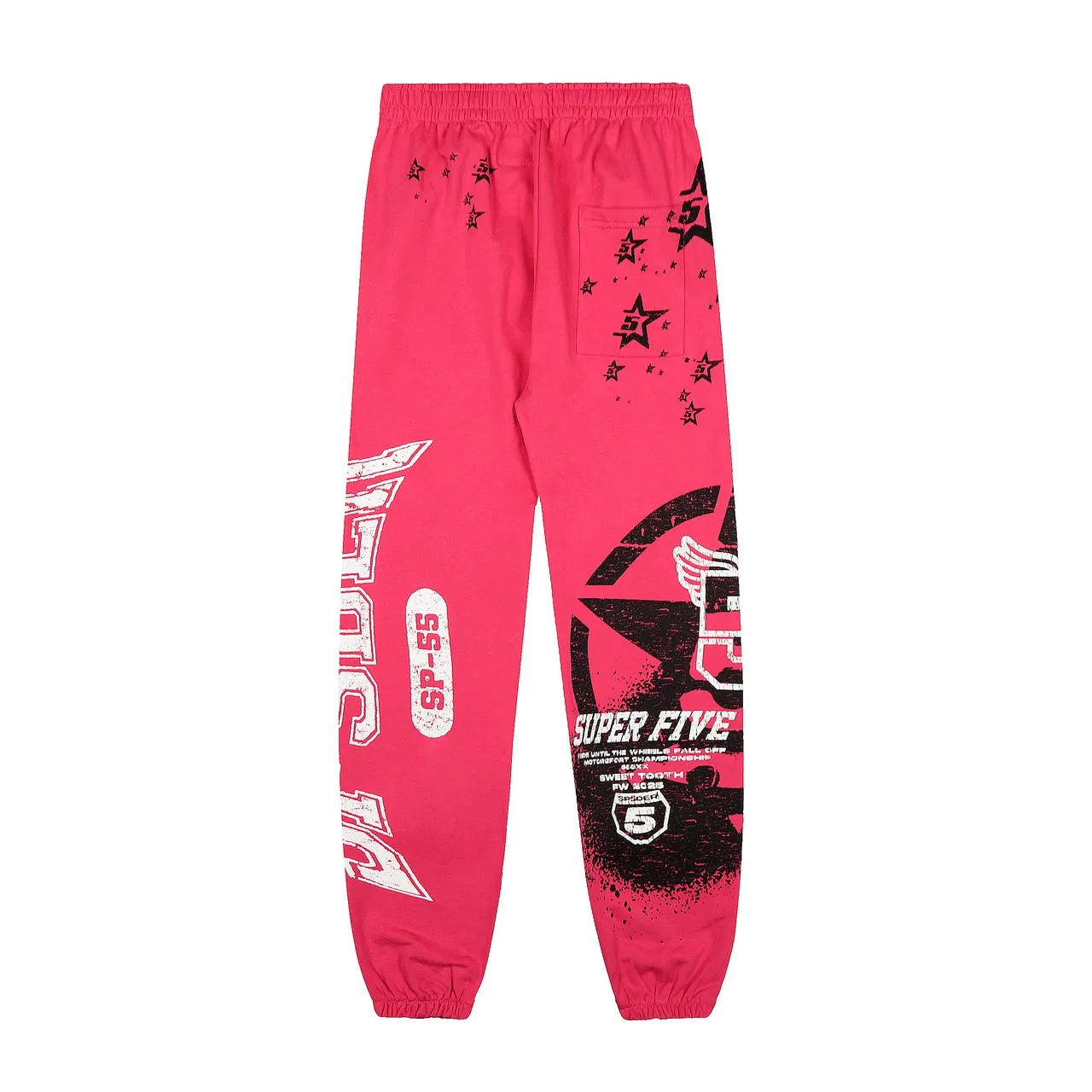 Sp5der SP-55 Graphic Print Pink Tracksuit