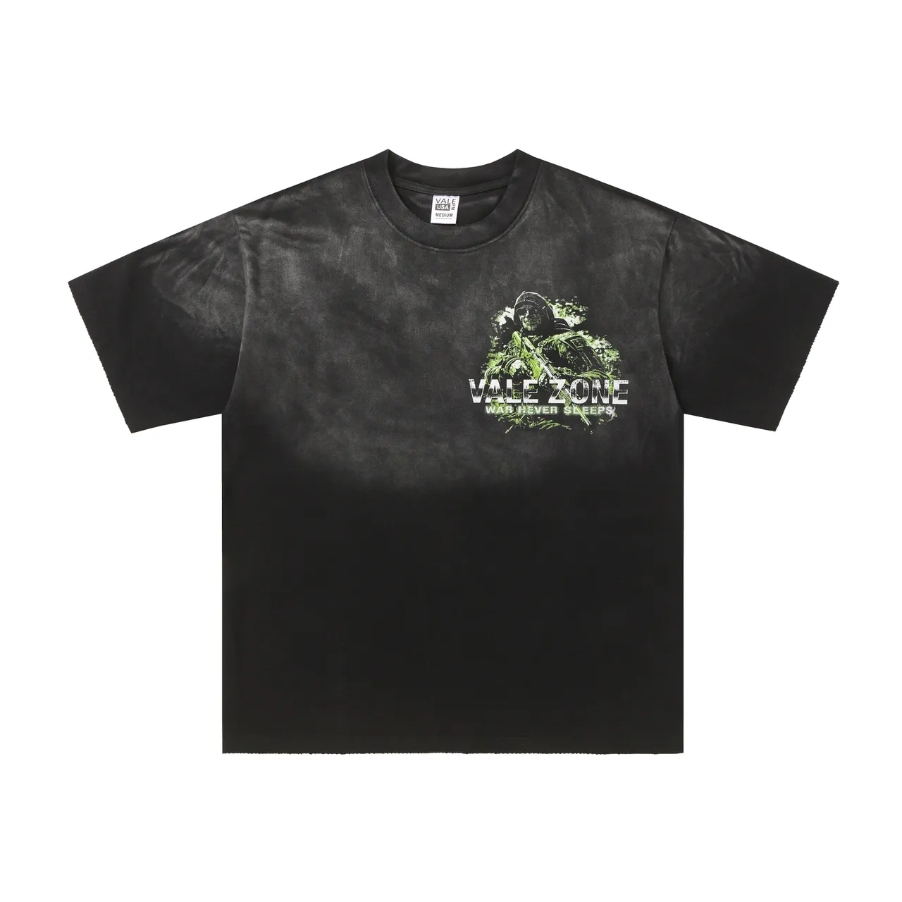 Vale Forever Vale Zone War Never Sleeps Gradient Black Graphic T-Shirt