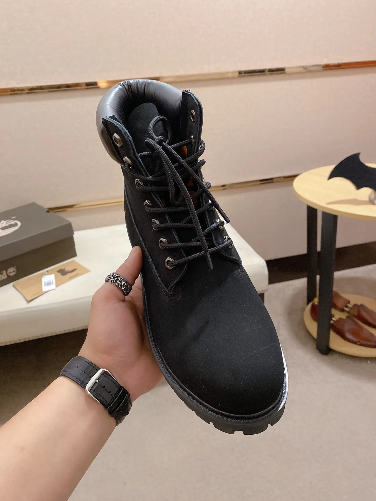 Timberland Premium 6-Inch Black Nubuck Work Boot
