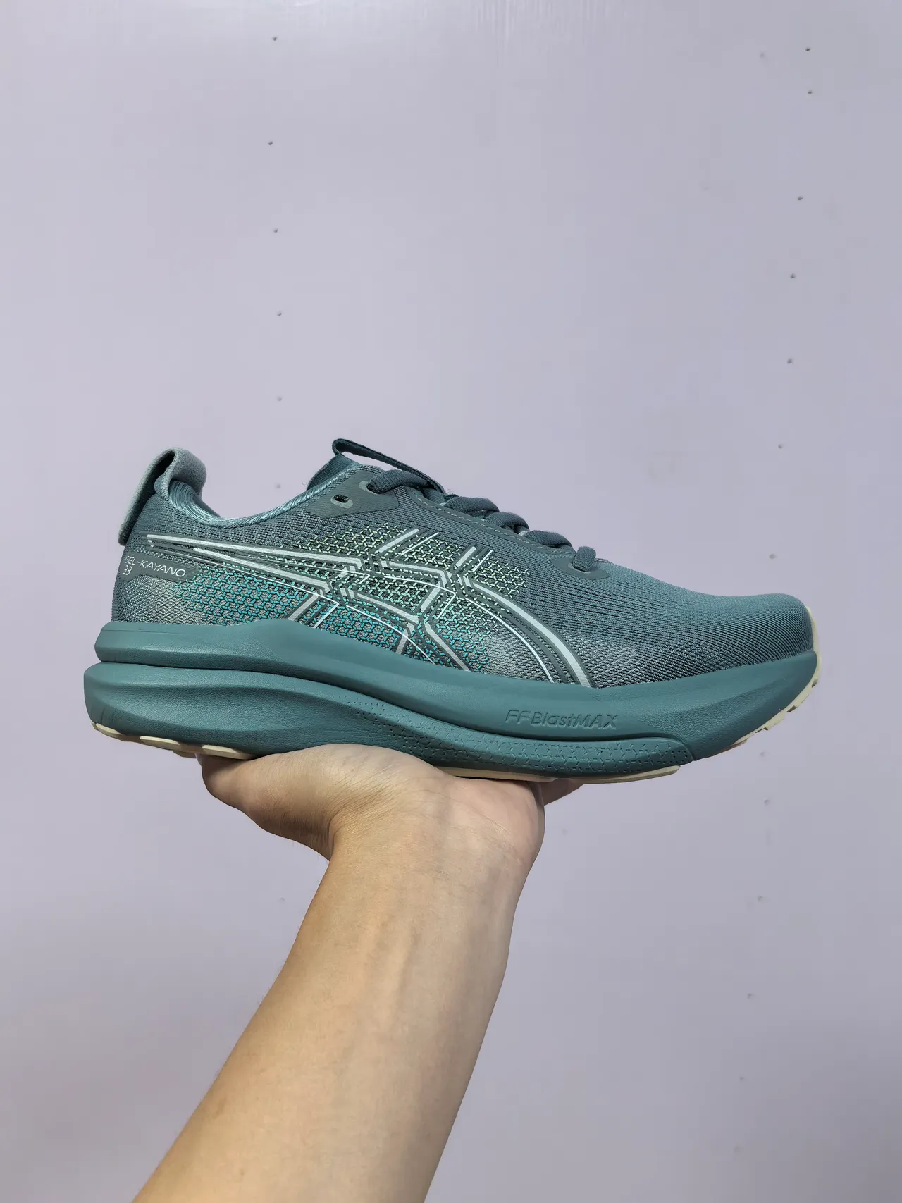 ASICS Gel-Kayano FFBlastMAX Teal-Gray Running Shoes