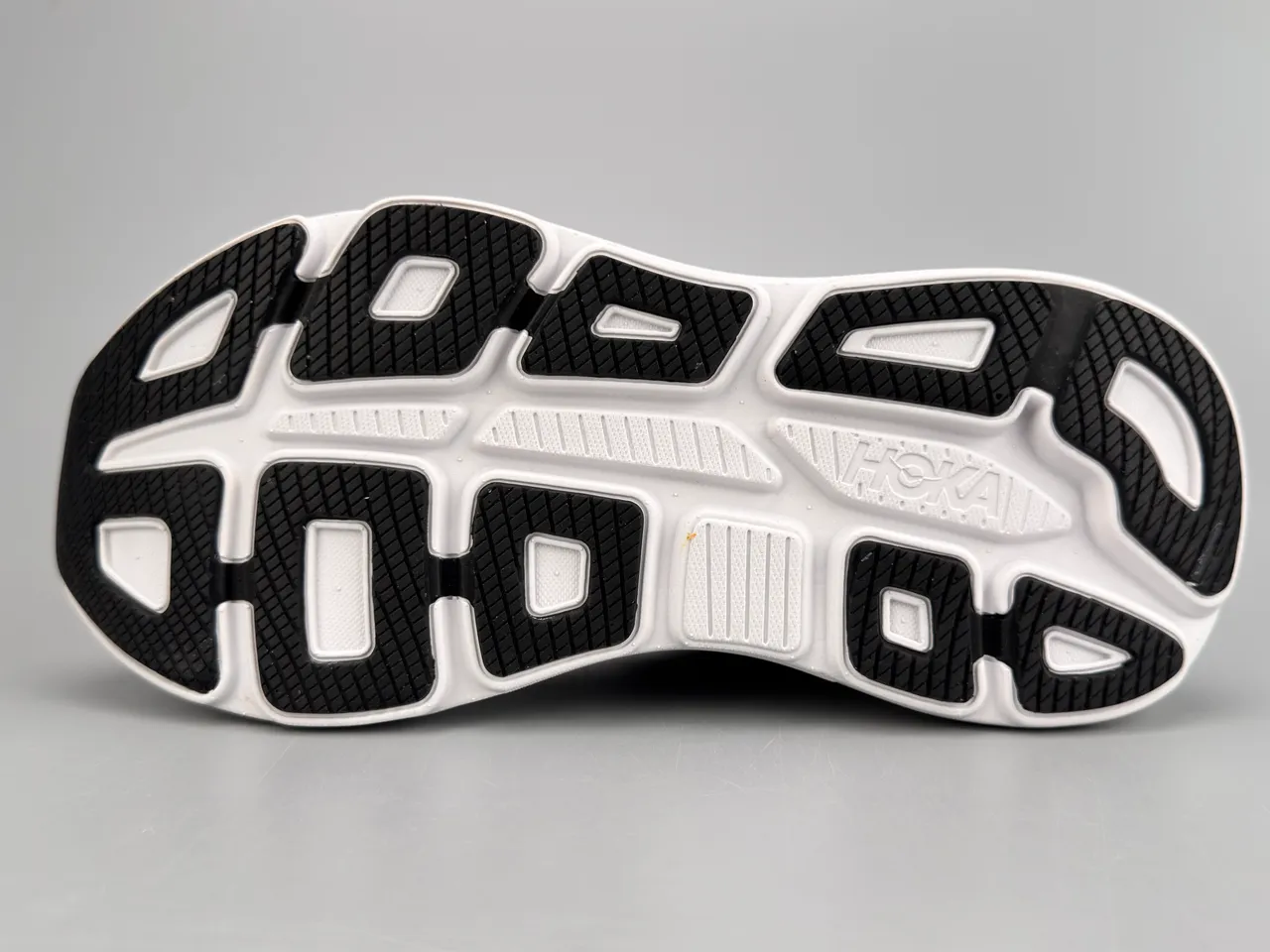 Hoka Clifton Gray White Engineered Knit Upper Thick Midsole Running Shoes