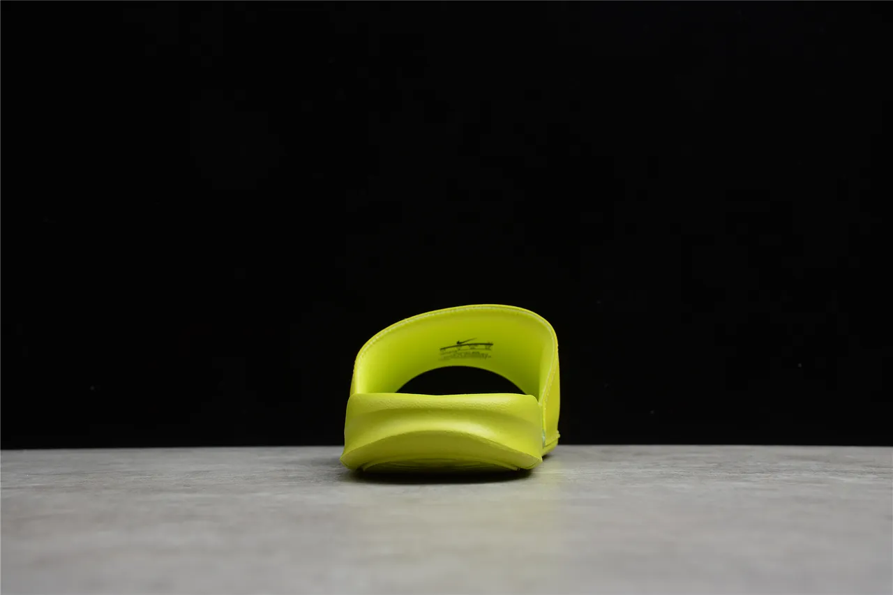 Stussy Stock Logo Lime Green Slippers