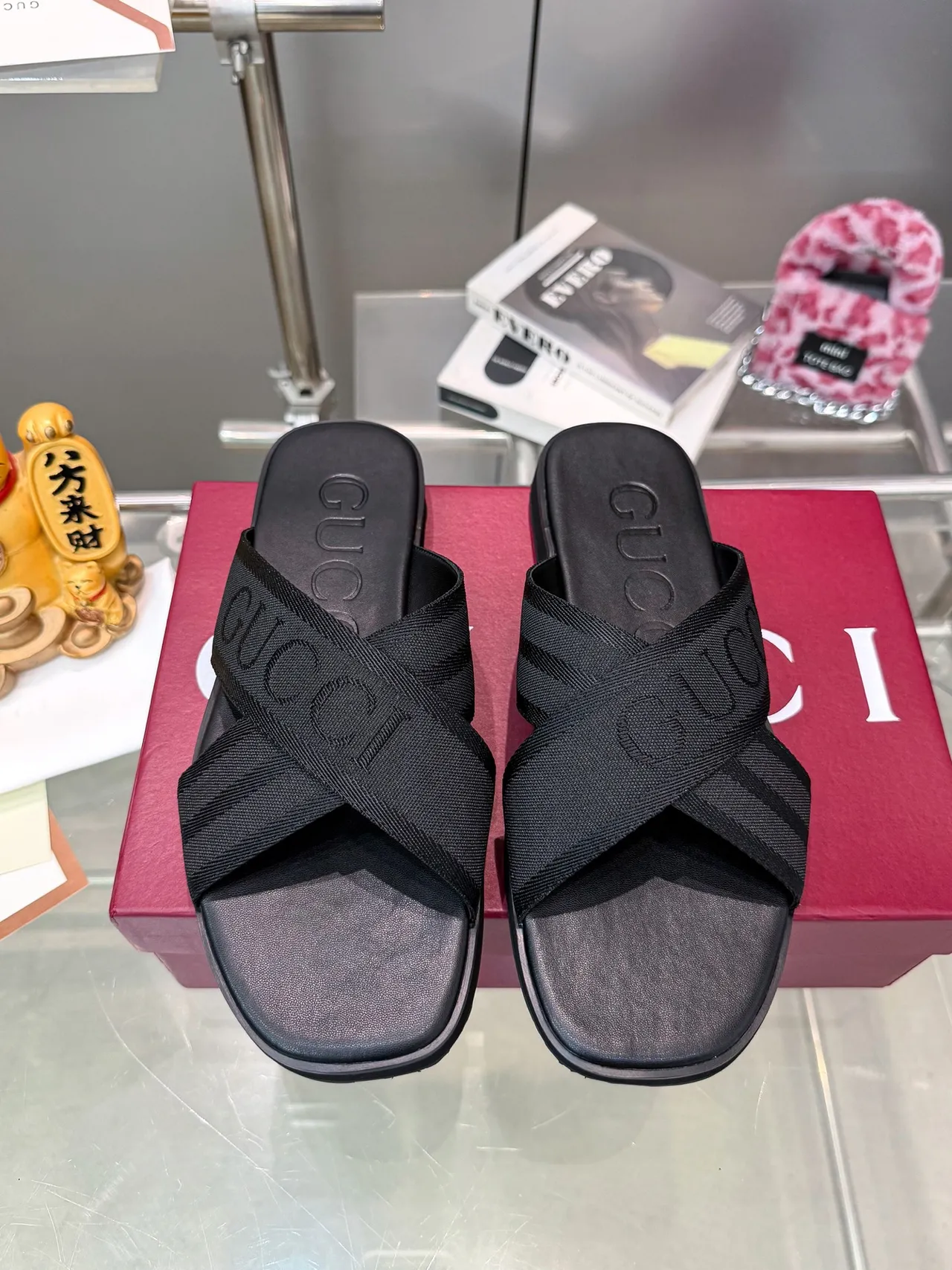 Gucci Logo Strap Slide Casual Sandals
