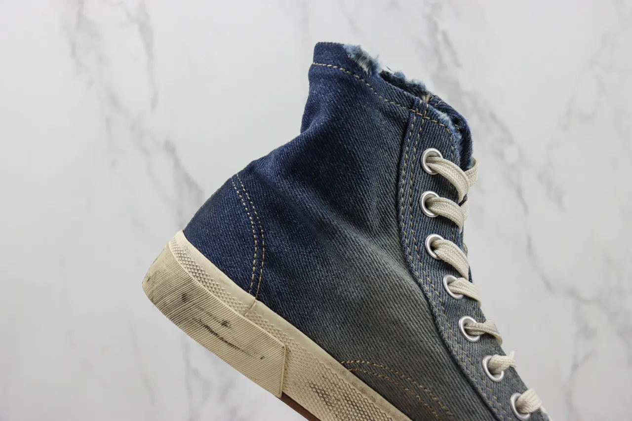 Converse Blue Beige Denim Upper High-Top Lifestyle Sneakers