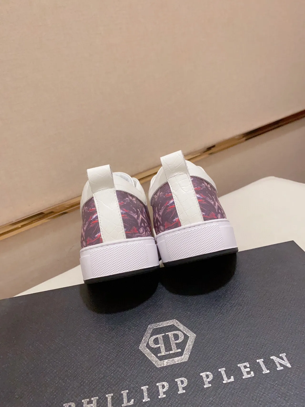 Philipp Plein Graphic Side Panel White Lifestyle Sneakers