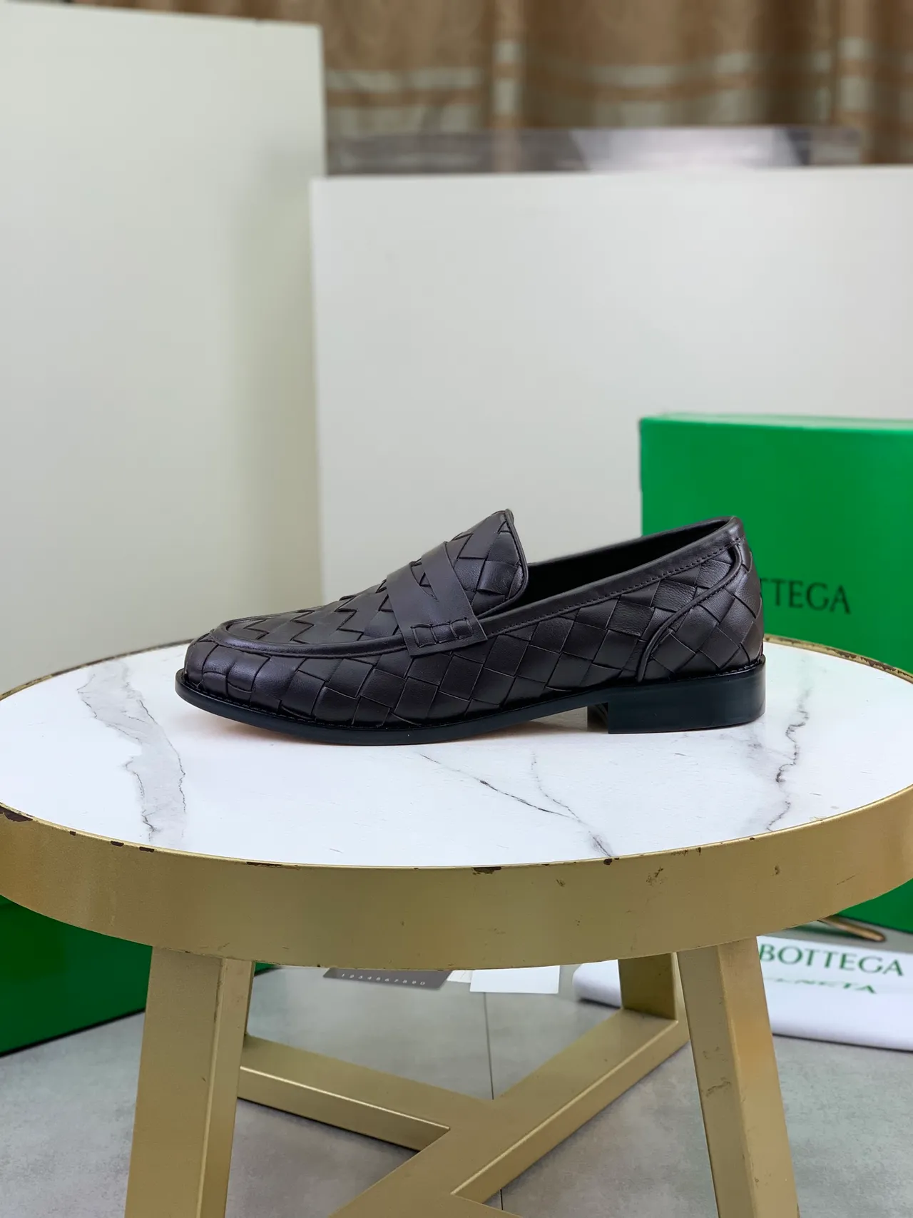 Bottega Veneta Woven Intrecciato Strap Loafer