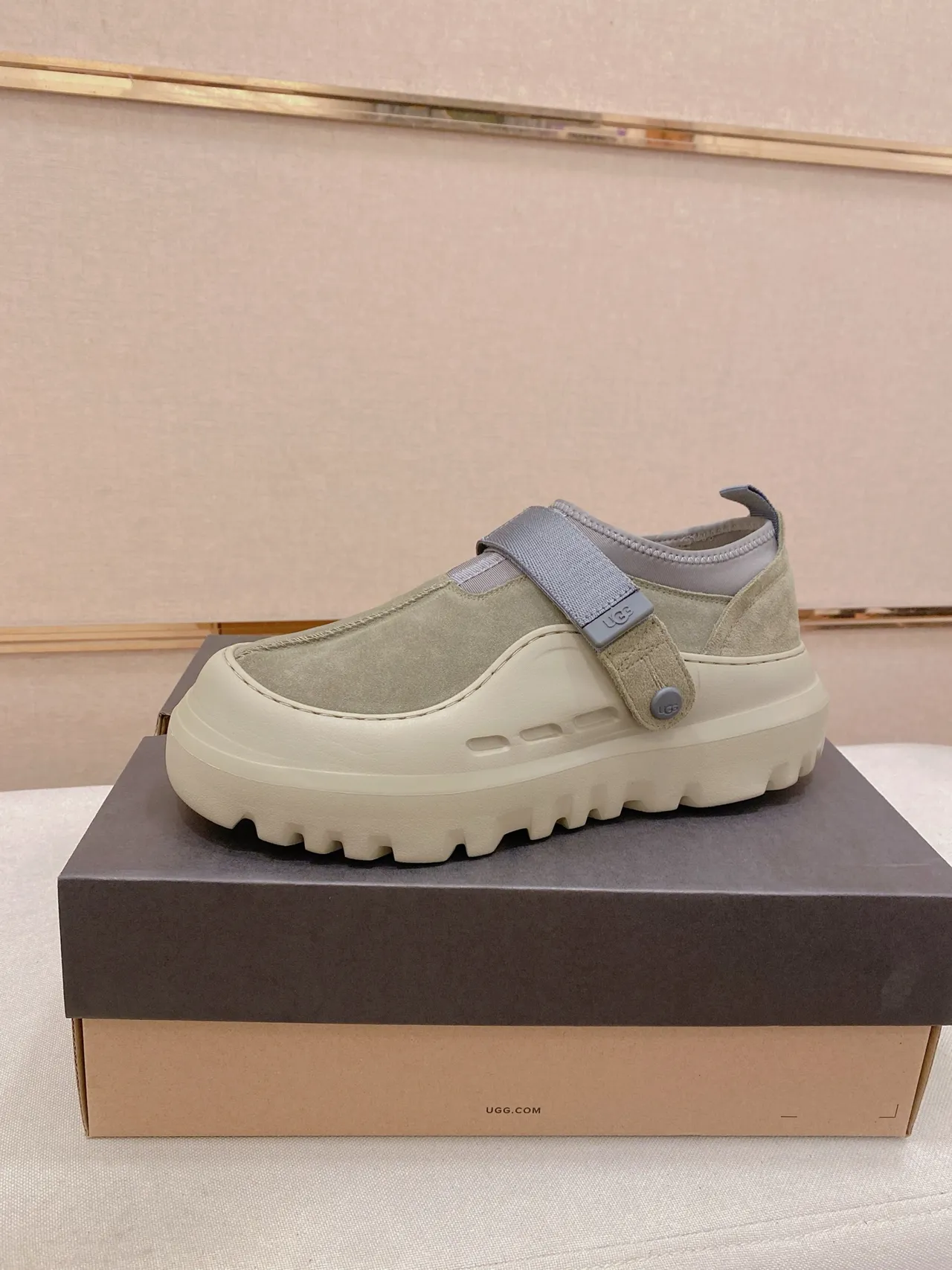 UGG Tasman Sage Green and Gray Strap Clog