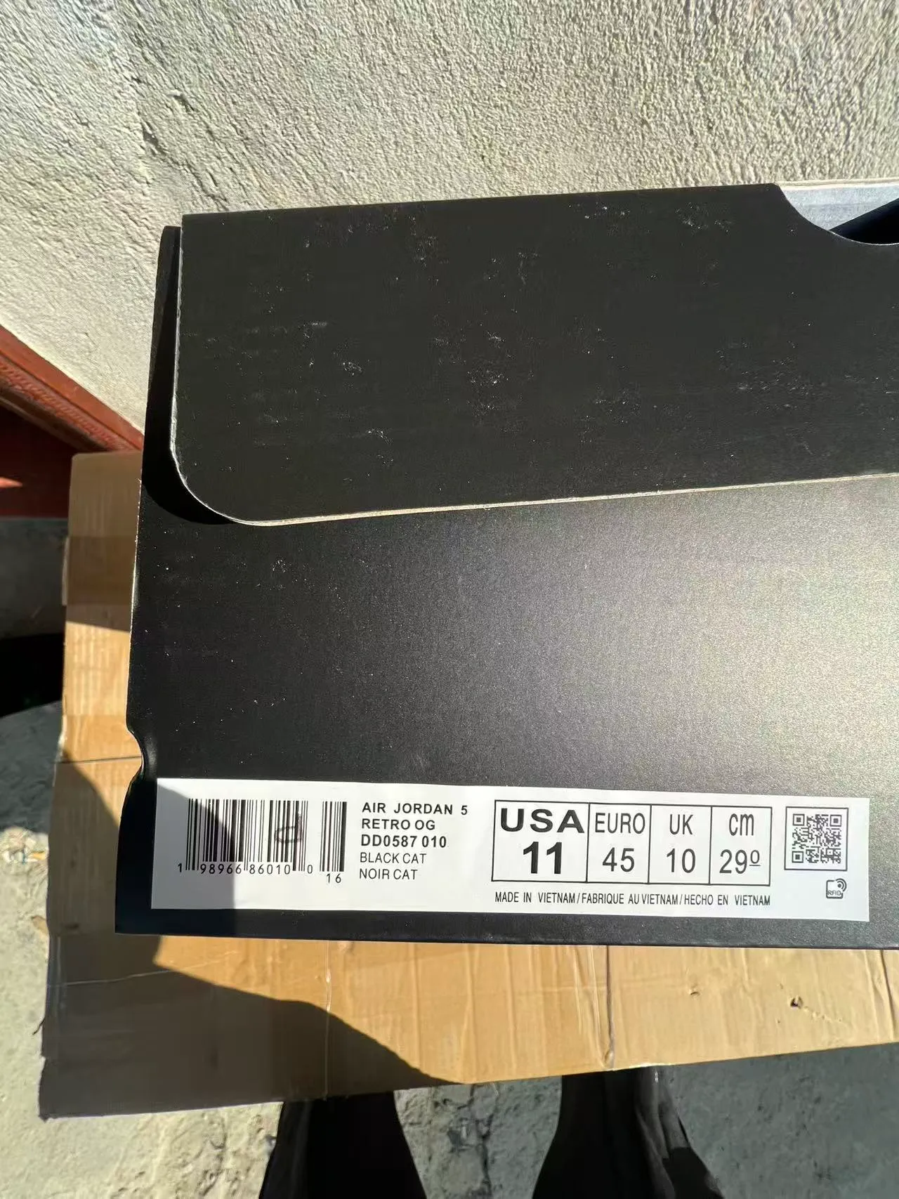 Air Jordan 5 Monochrome Black Basketball Shoes