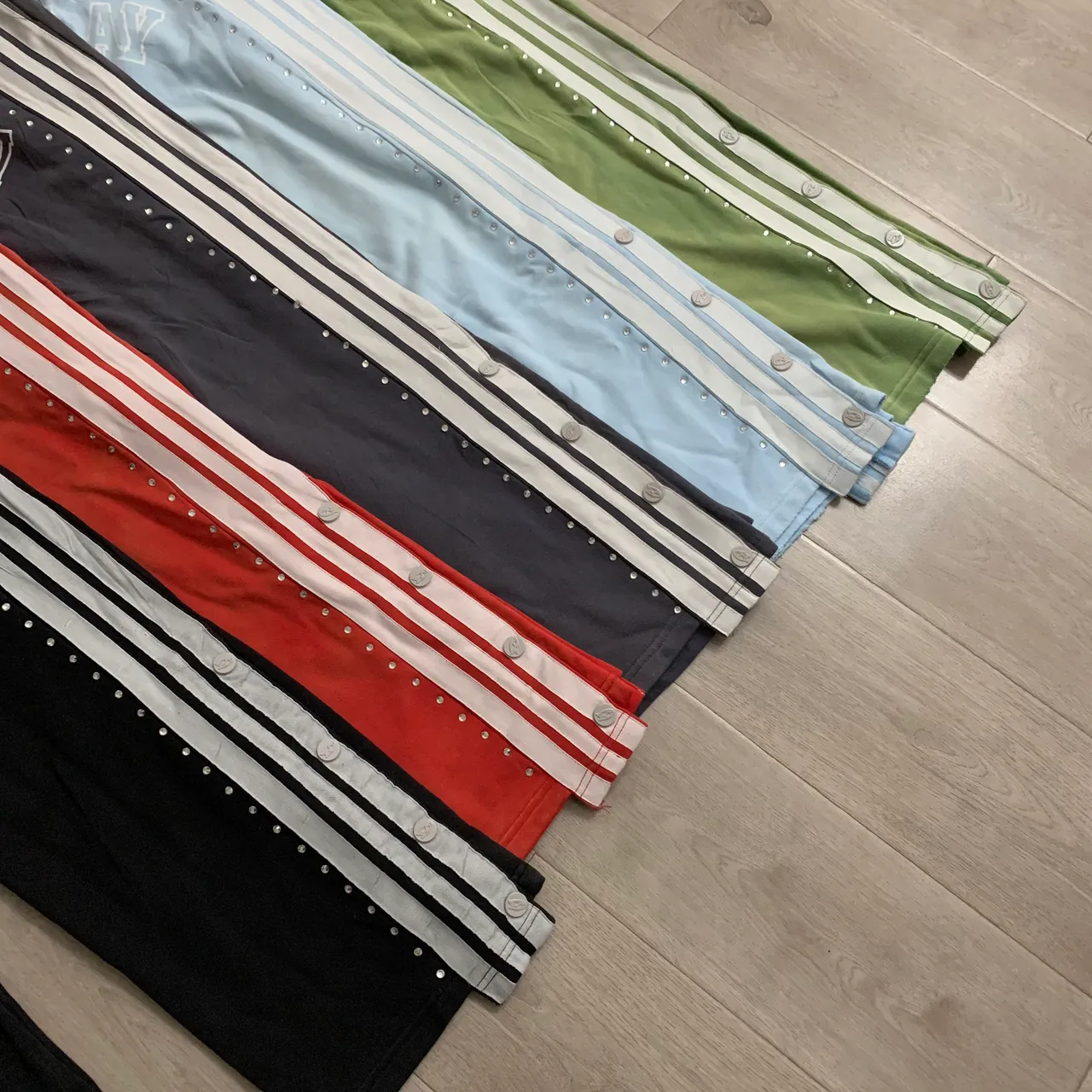 Roughplay Arch Logo Studded Stripe Sweatpants
