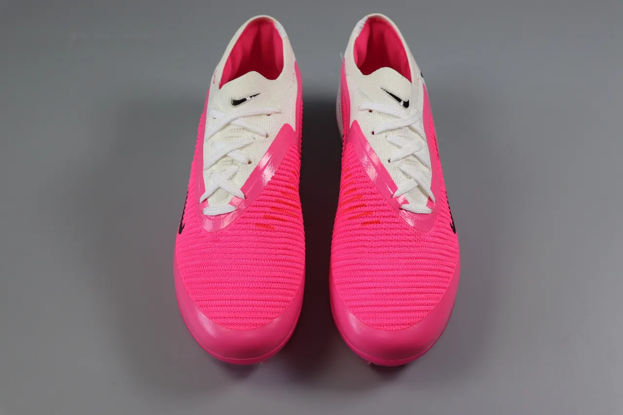 Nike Pink Green Low-Cut Synthetic Overlay Cage Artificial-Grass Soccer Shoes