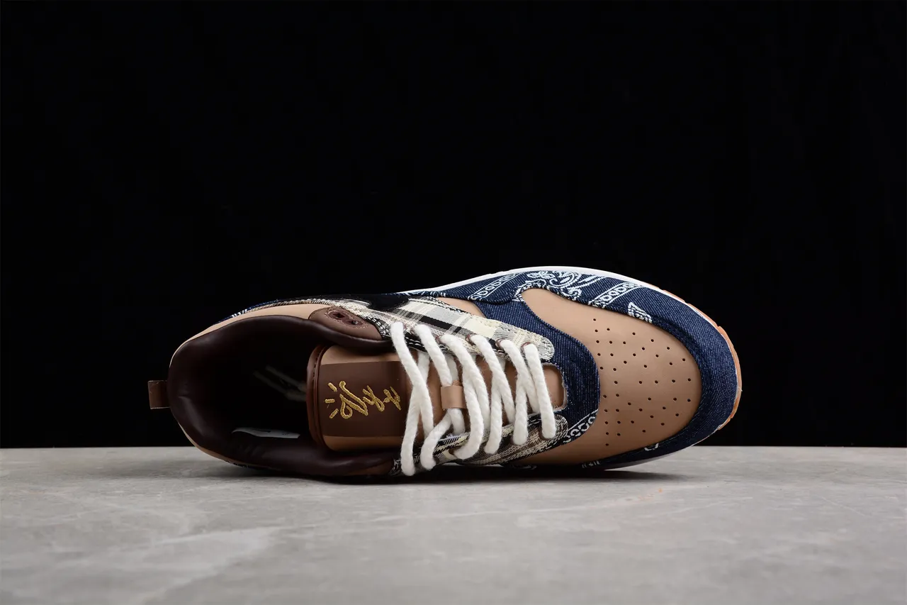 Nike Air Max 1 Denim Bandana Plaid Lifestyle Sneakers