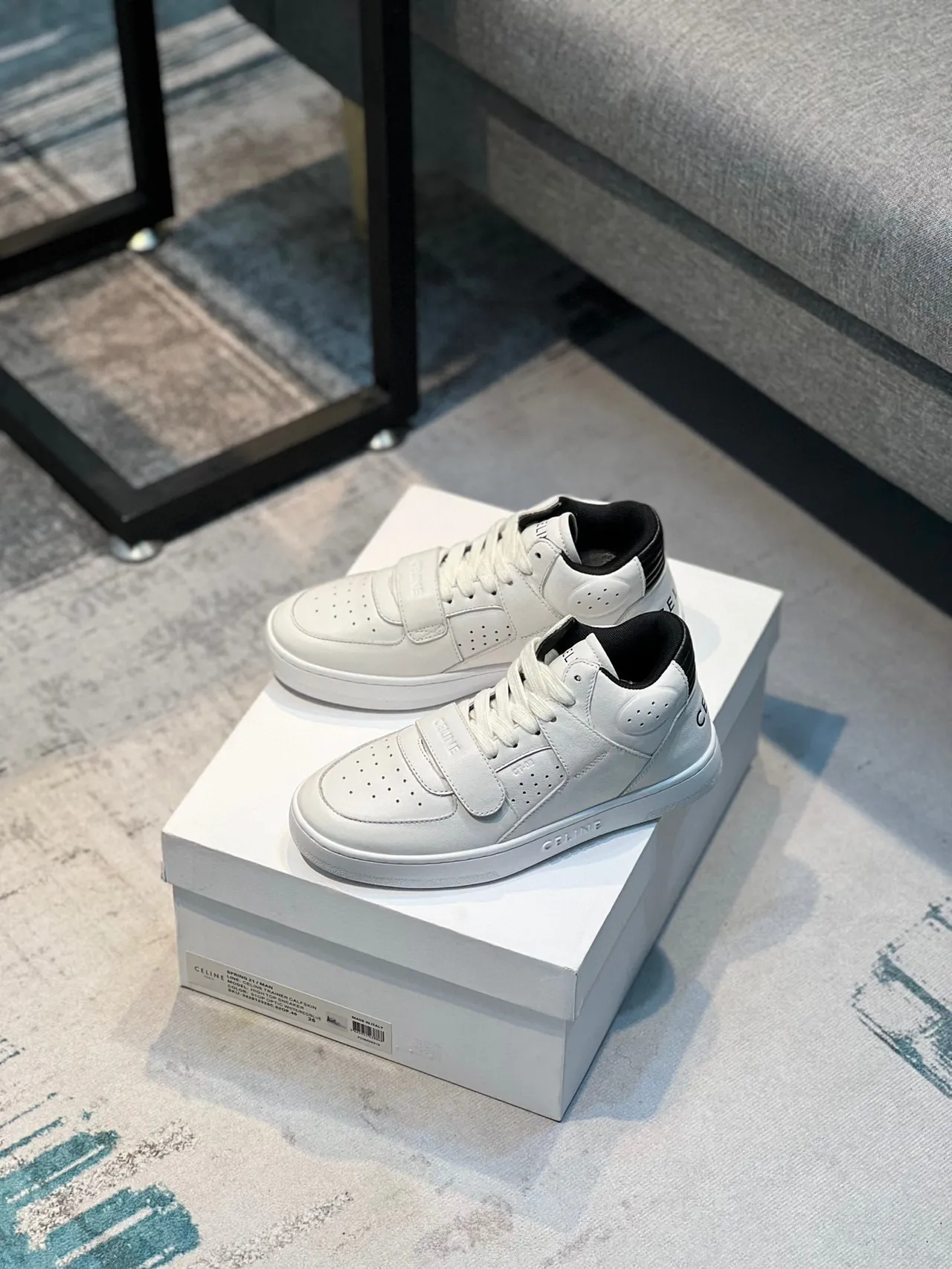 Celine CT-01 White Leather Lifestyle Sneakers